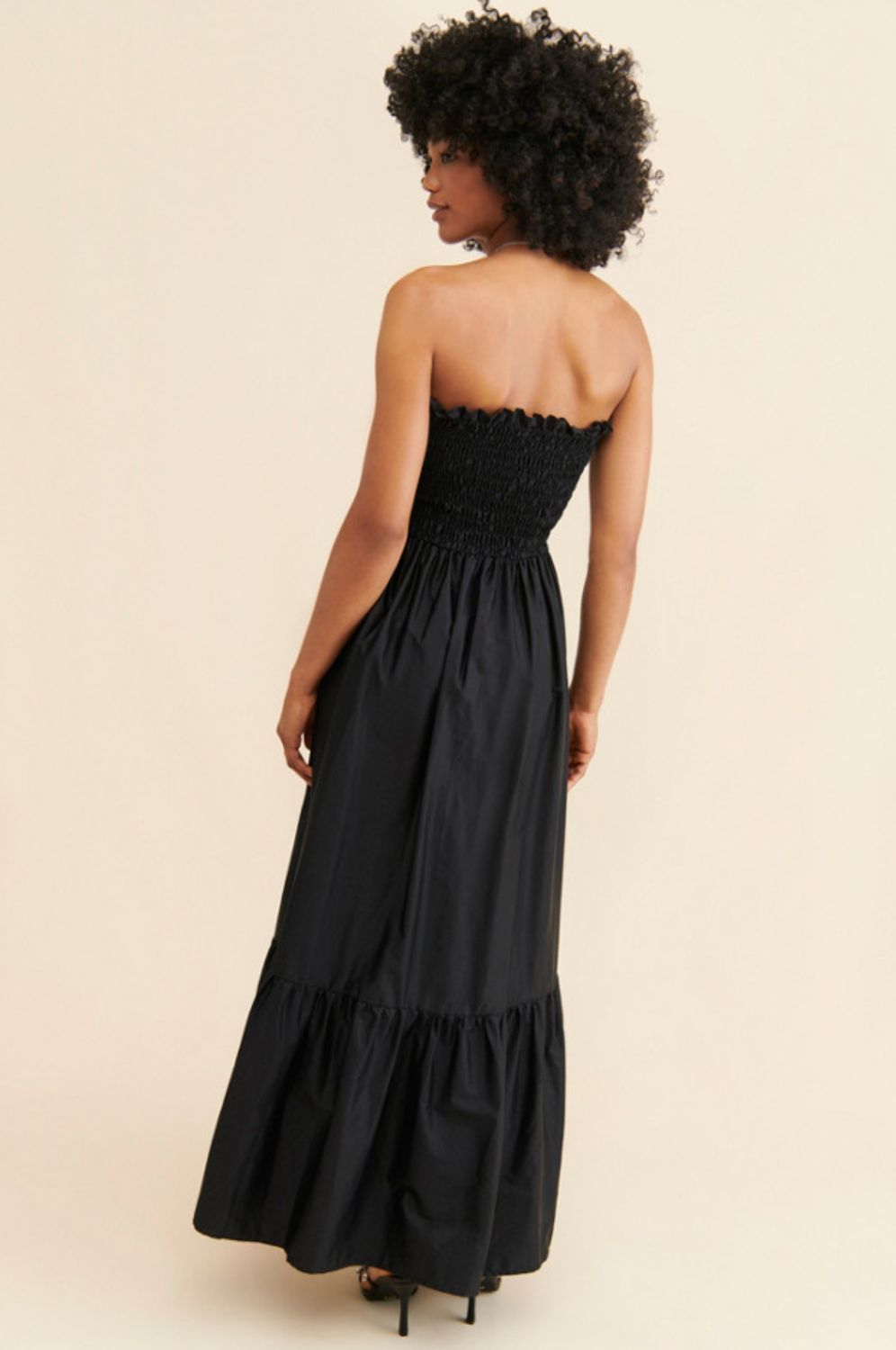 Kasia Cosmos Strapless Smocked Maxi Dress