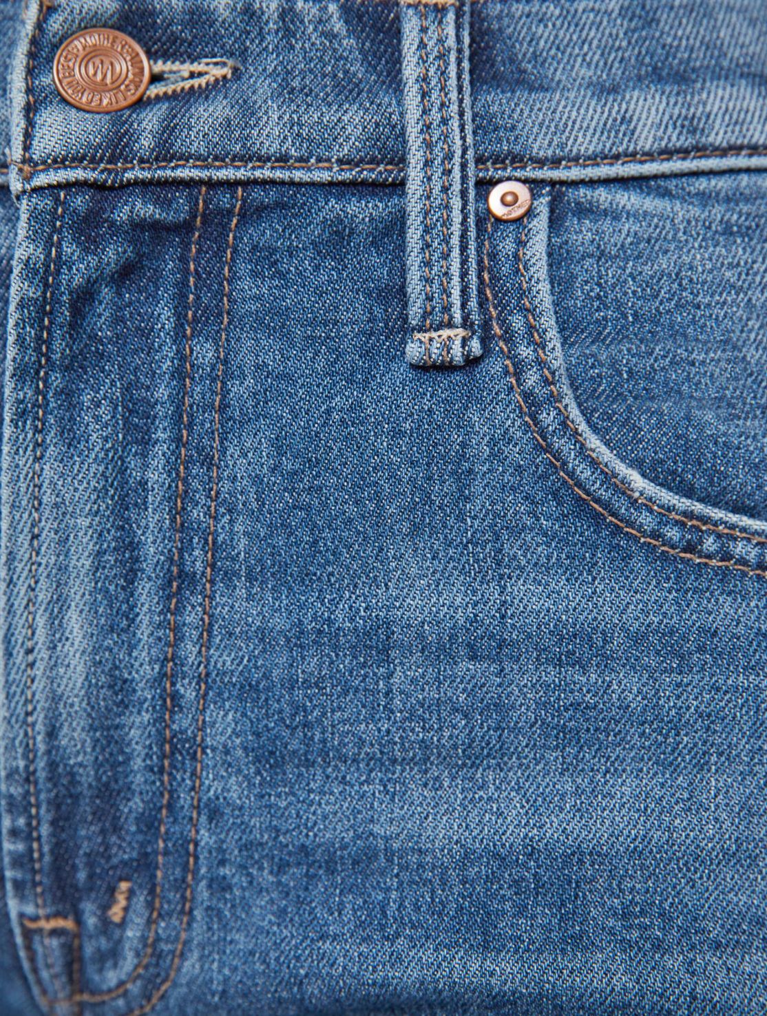 Mother Mid Rise Rambler Zip Ankle Jean in Tambourine Man