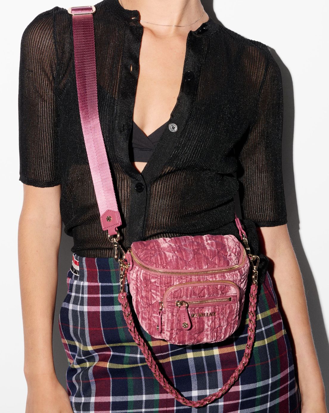 MZ Wallace Micro Crosby Sling in Petal Velvet