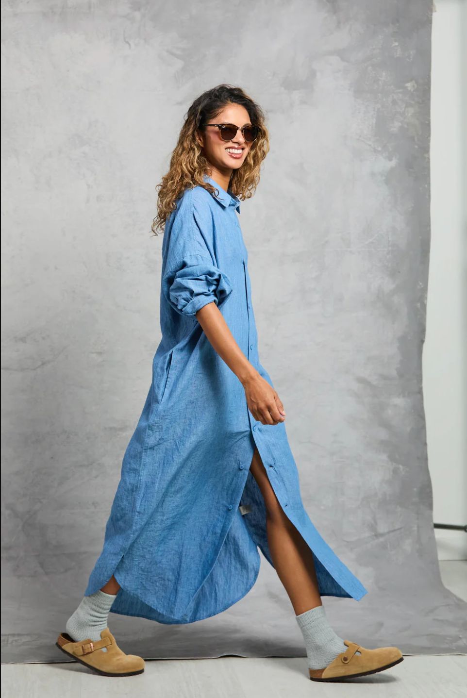 Mamene Florence Chambray Shirt Dress