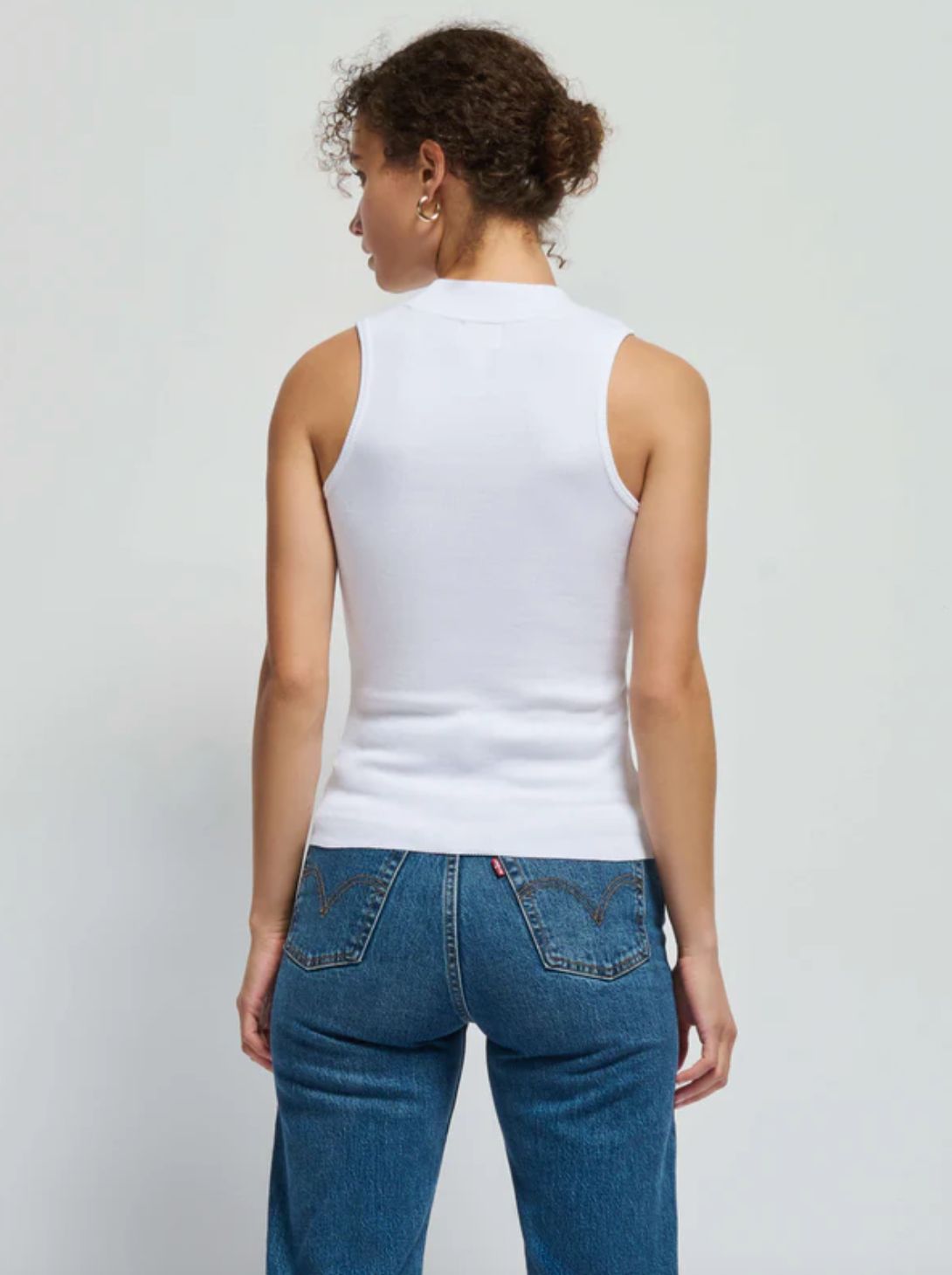 Nation Joan Sleeveless Mock Neck Tank