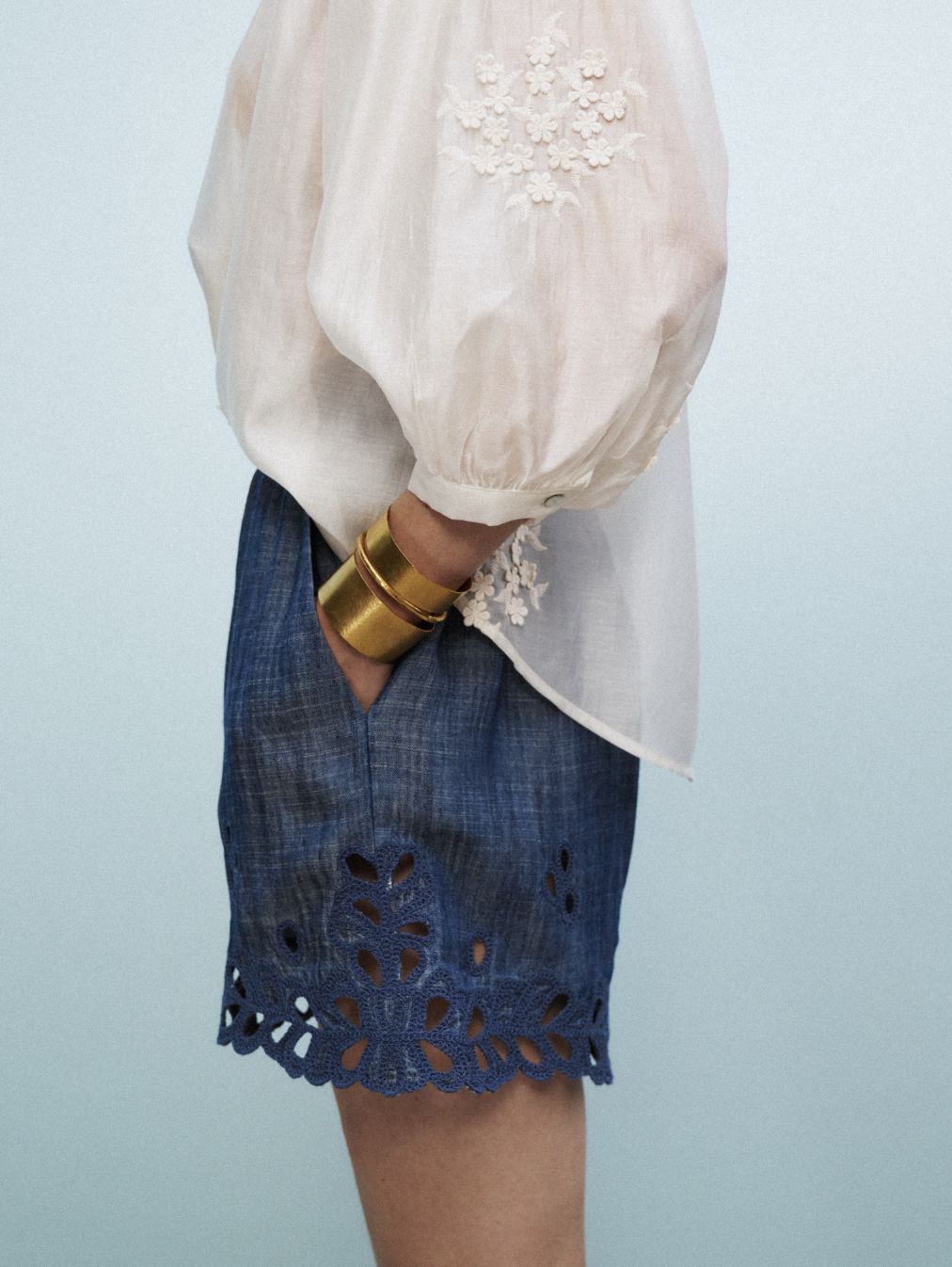 0039 Italy Brenda Denim Tencel Shorts