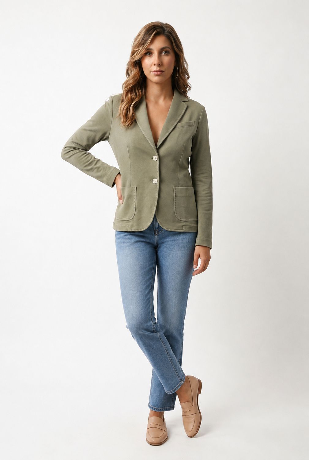 Circolo Garment Dyed Fleece Jacket