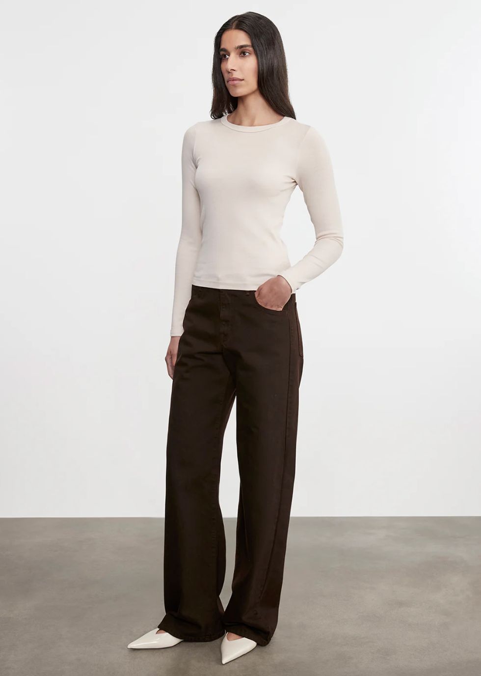 Enza Costa Supima Cotton Long Sleeve Tee