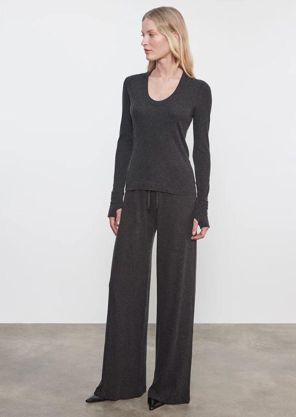 Enza Costa Cashmere Easy Cuff U Neck