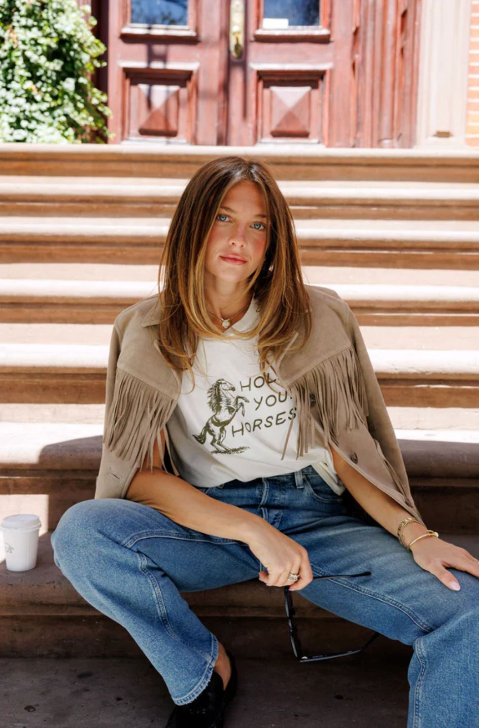 Sunny Somewhere Hold Your Horses Tee