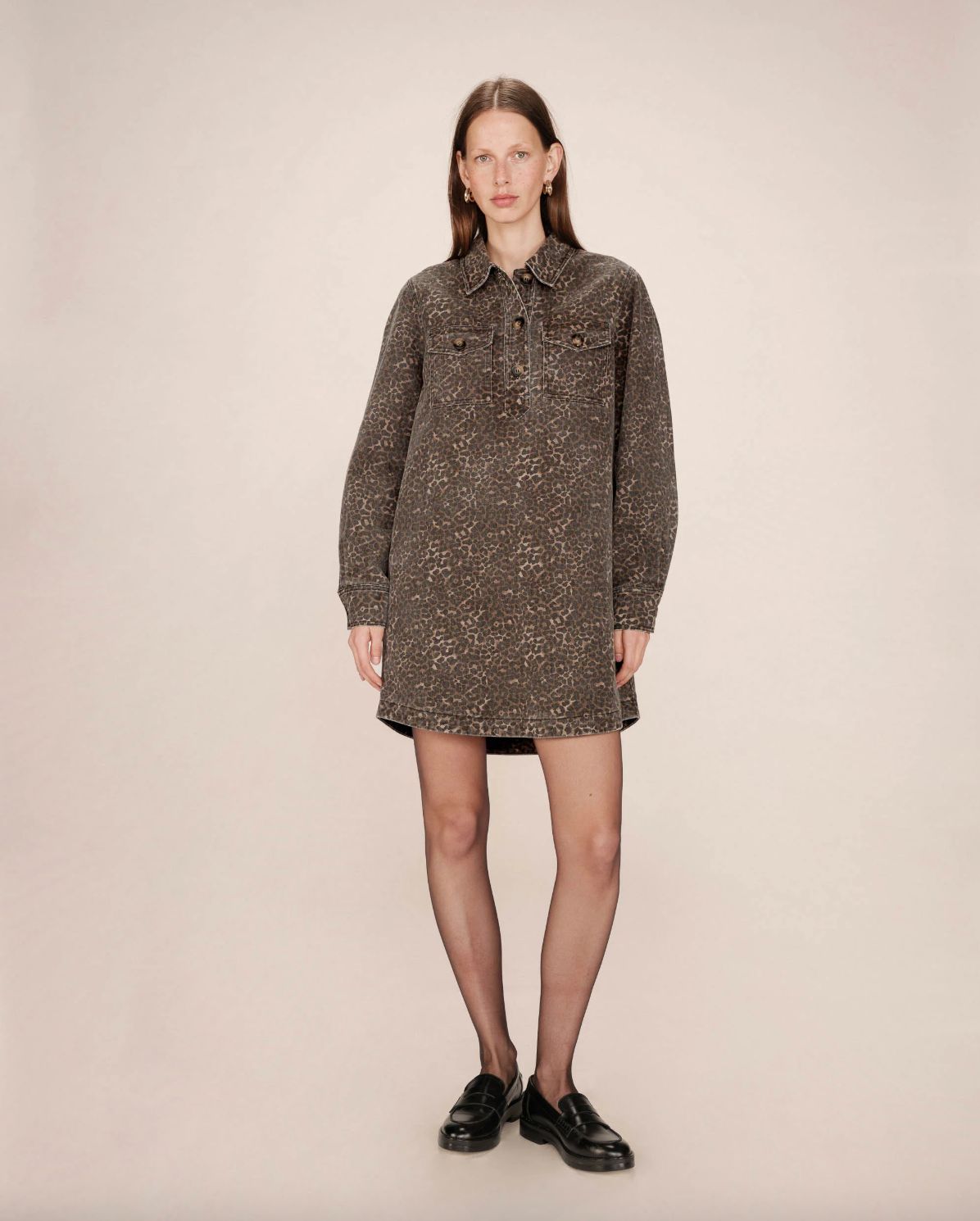 Grace &amp; Mila Sally Leopard Short Dress