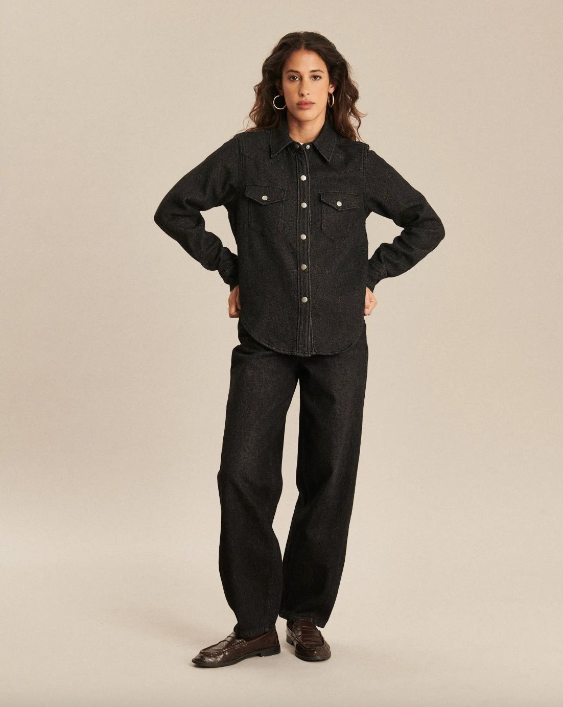 Labdip Dalia Denim Shirt In Dark Grey