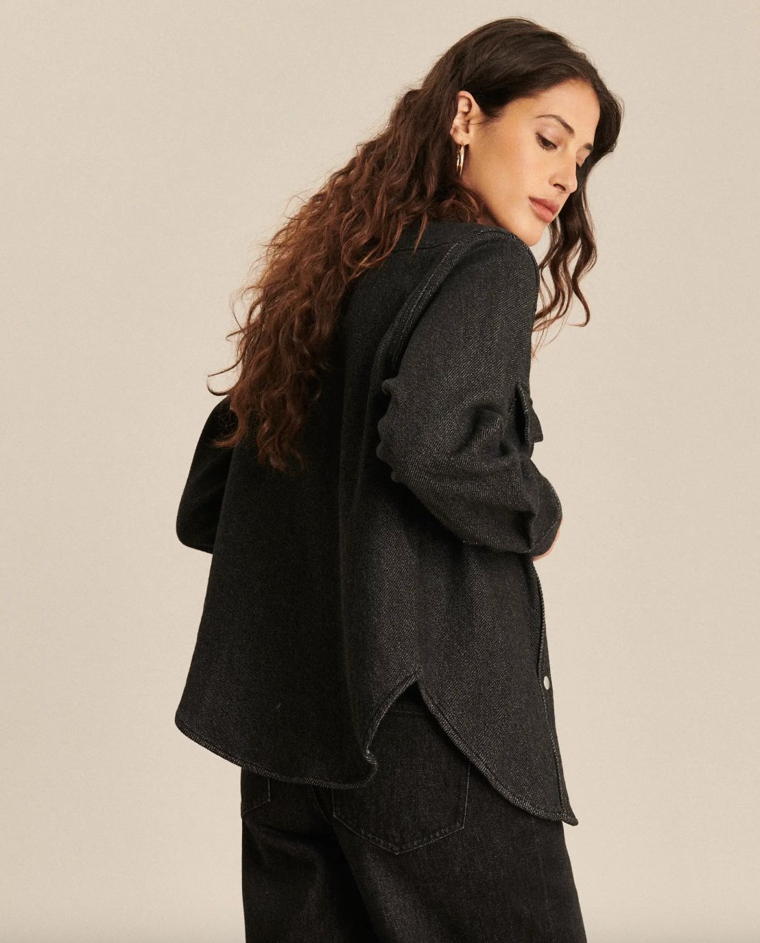 Labdip Dalia Denim Shirt In Dark Grey