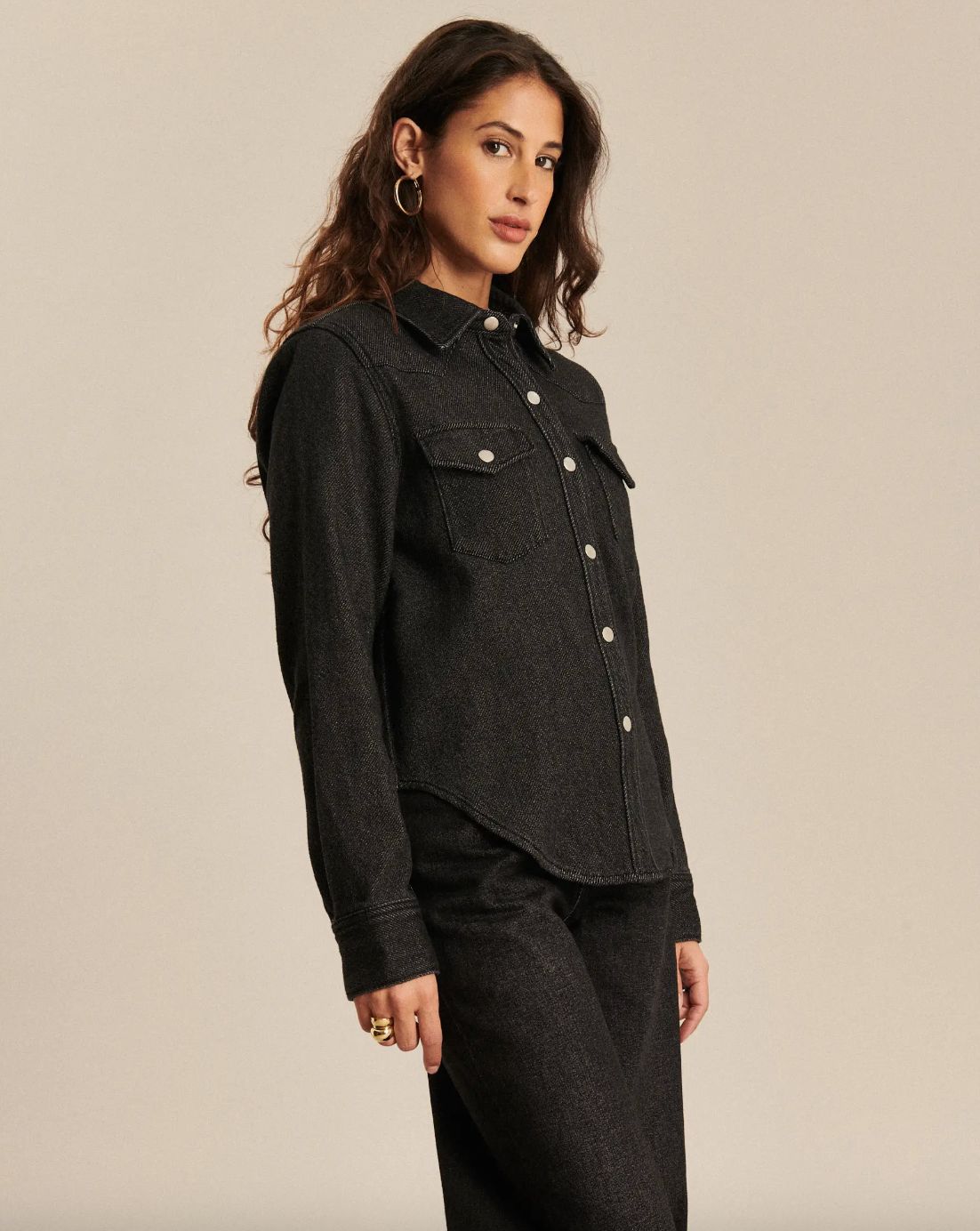 Labdip Dalia Denim Shirt In Dark Grey