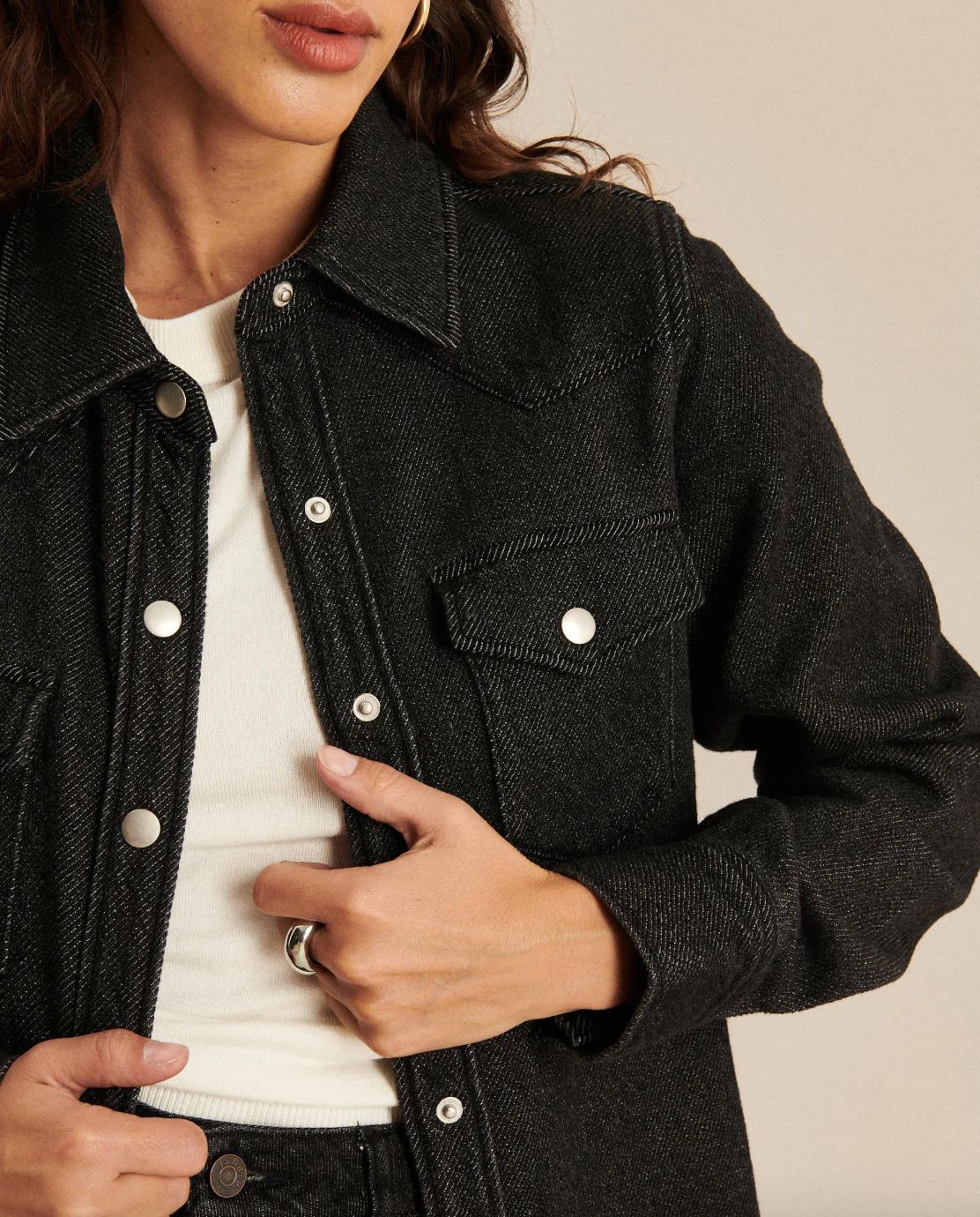 Labdip Dalia Denim Shirt In Dark Grey