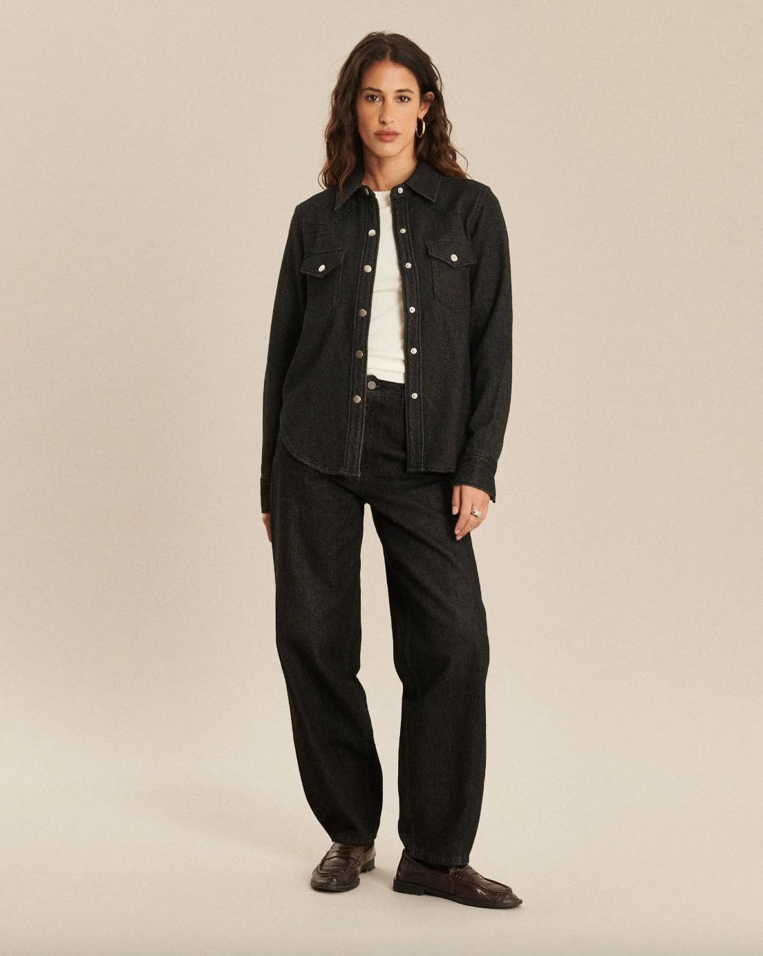 Labdip Dalia Denim Shirt In Dark Grey