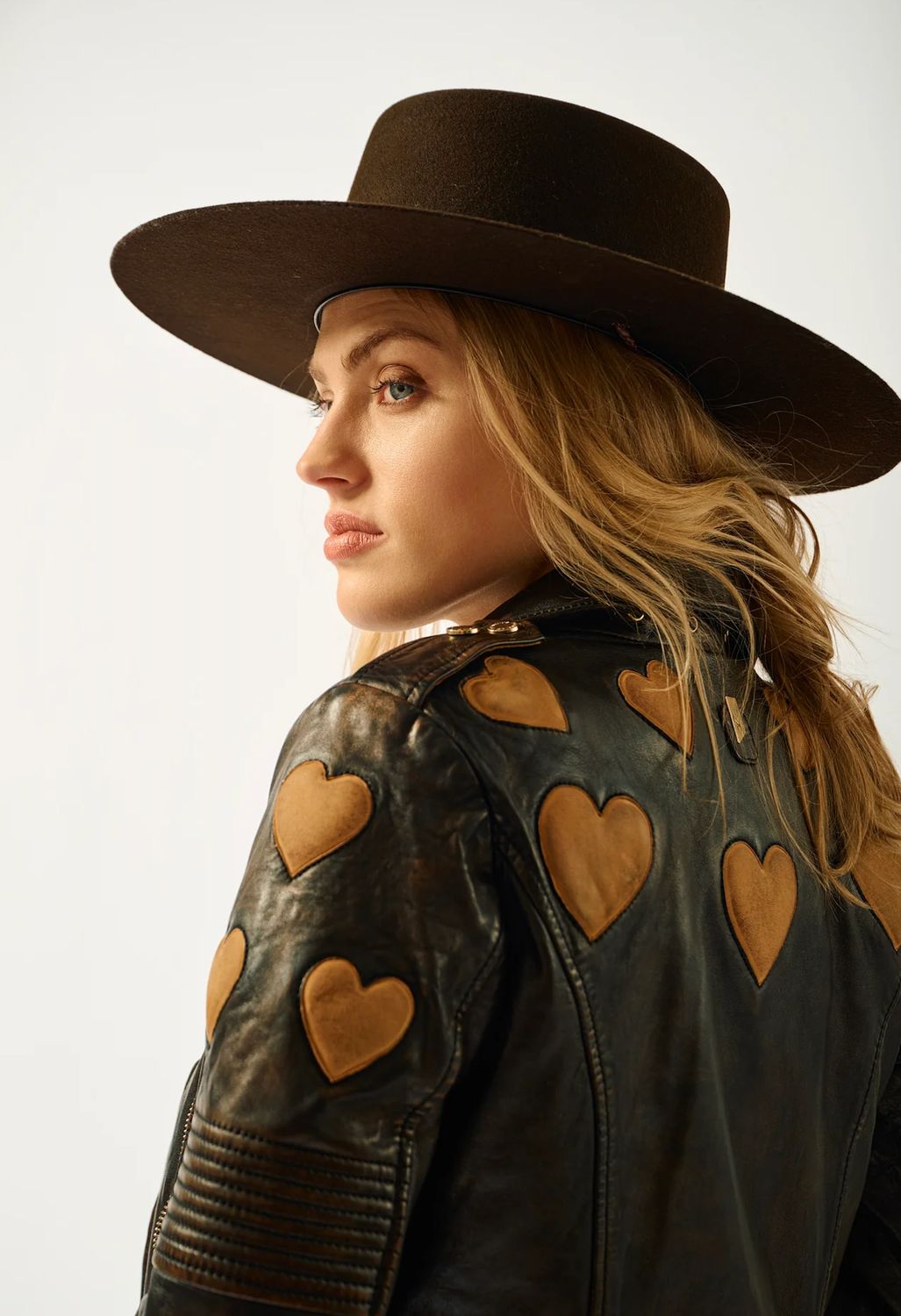 Mauritius REO Heart Jacket, Color: Black/Cognac, Size: S