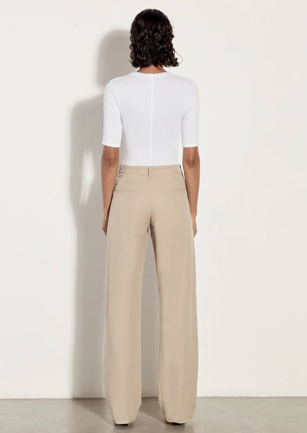Enza Costa Silk Knit Half Sleeve Tee in White