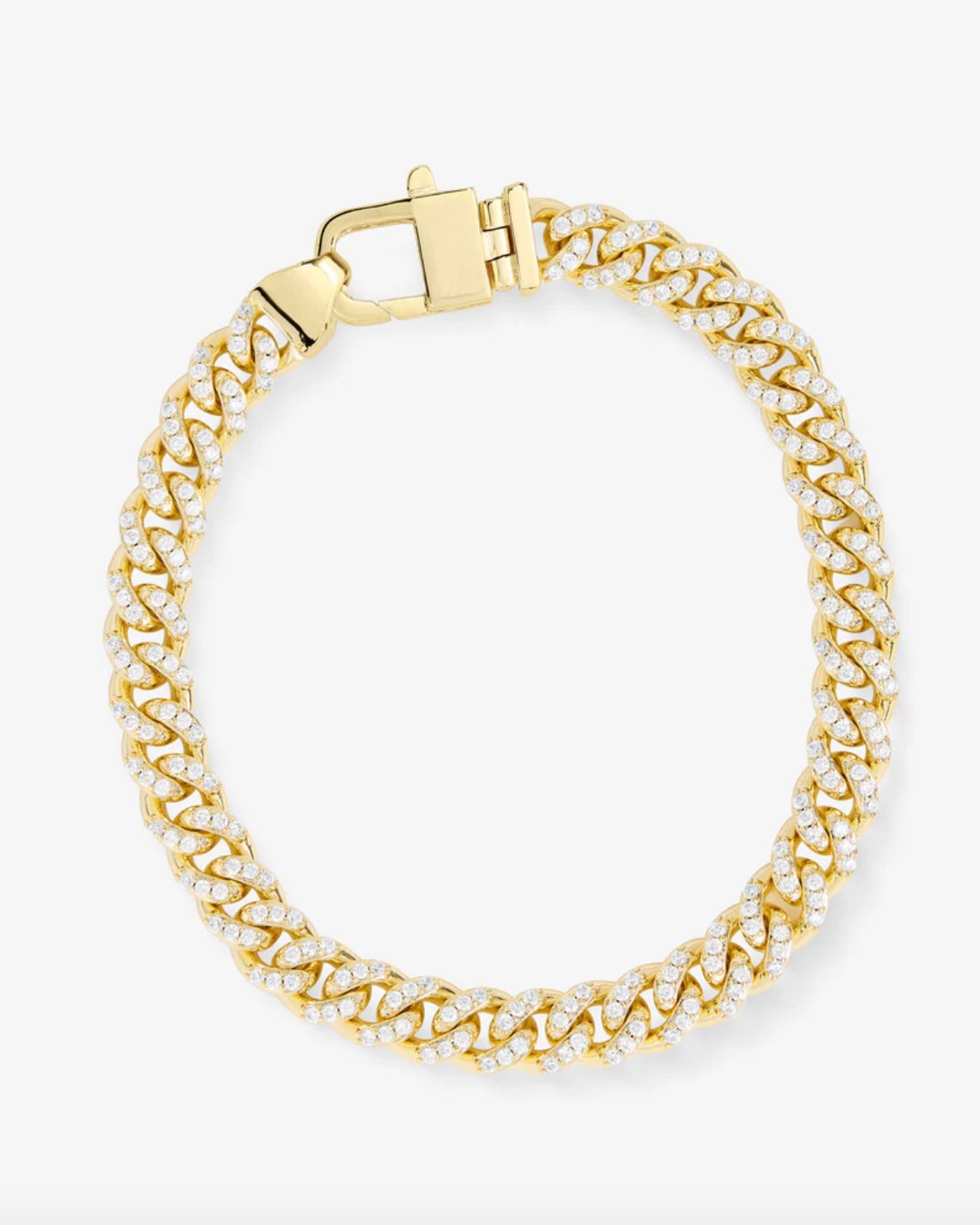 Melinda Maria Pave Julian Cuban Chain Bracelet