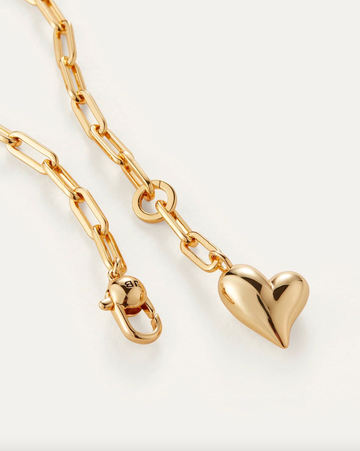 Jenny Bird Puffy Heart Necklace, Color: Gold