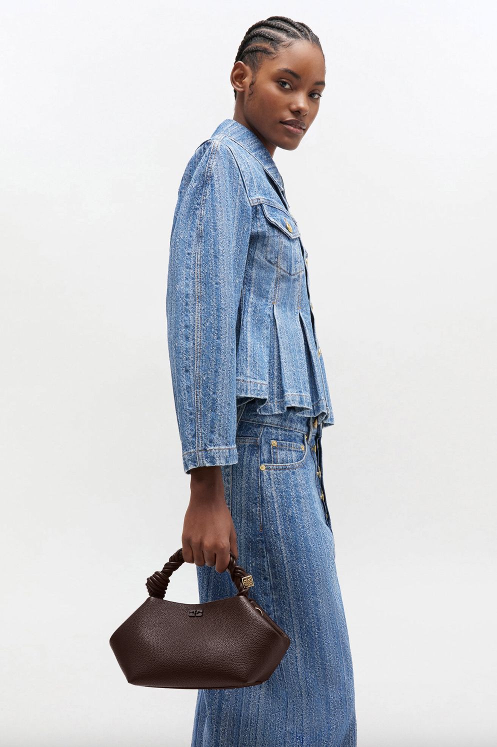 Ganni Small Bou Bag in Chicory Coffee