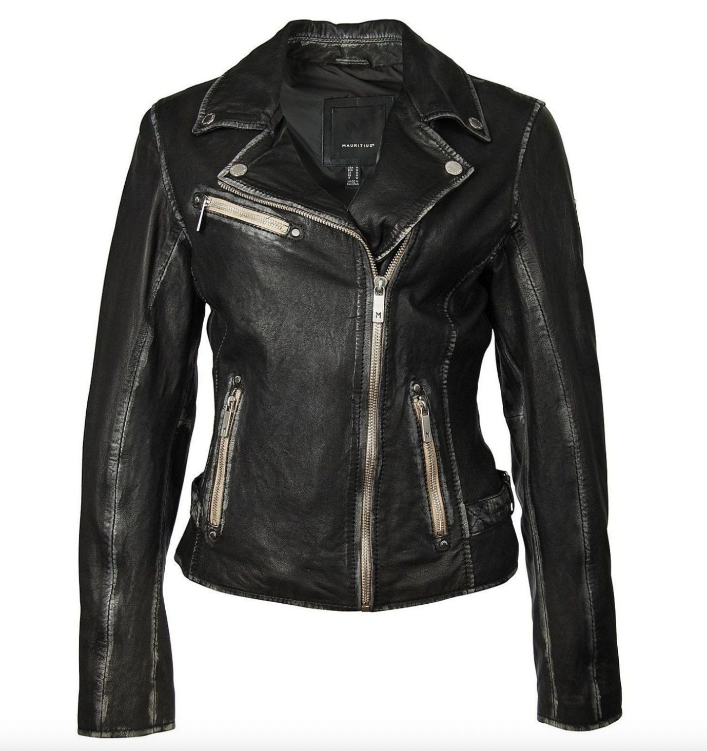Mauritius Sofia Black Leather Jacket