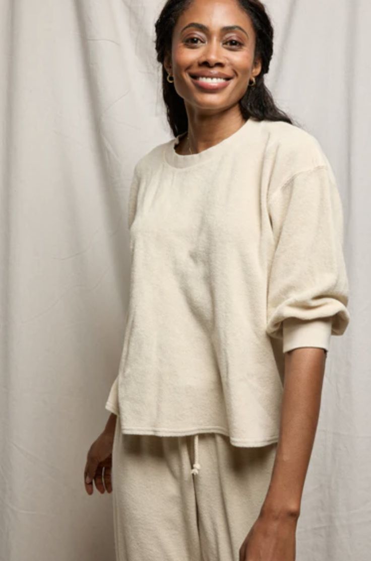 Perfect White Tee Roxy Bubble Sleeve Sweatshirt