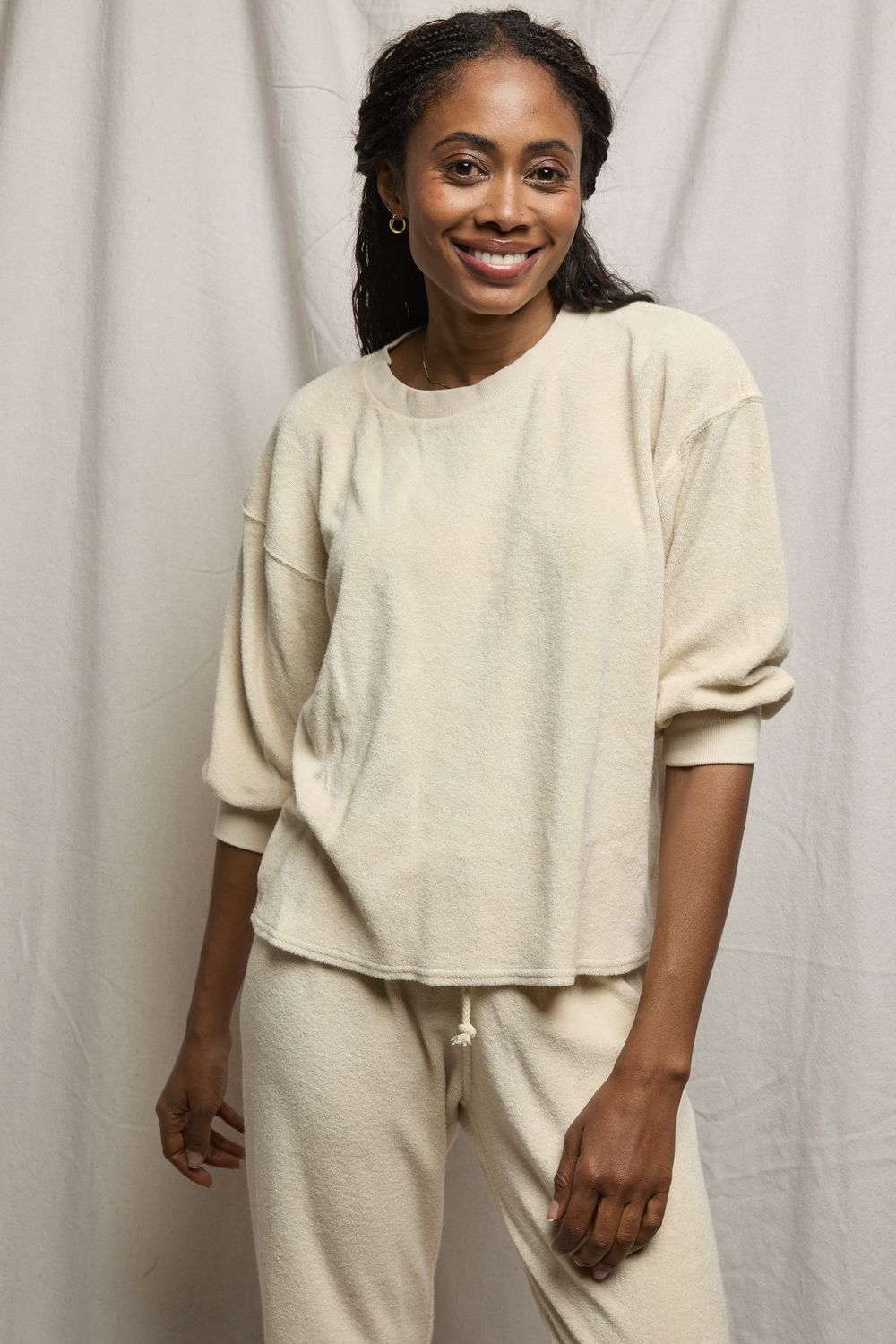 Perfect White Tee Roxy Bubble Sleeve Sweatshirt