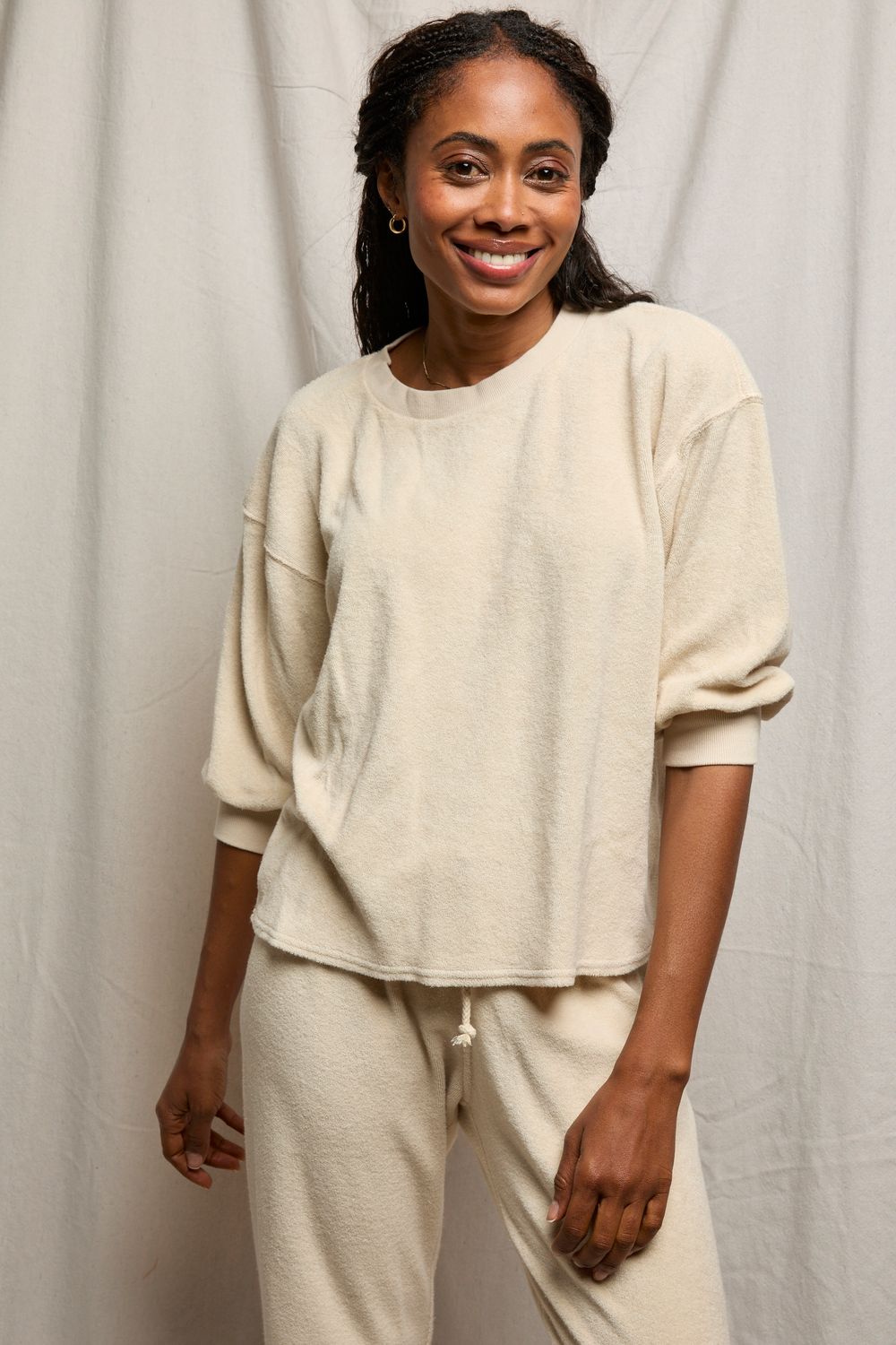Perfect White Tee Roxy Bubble Sleeve Sweatshirt