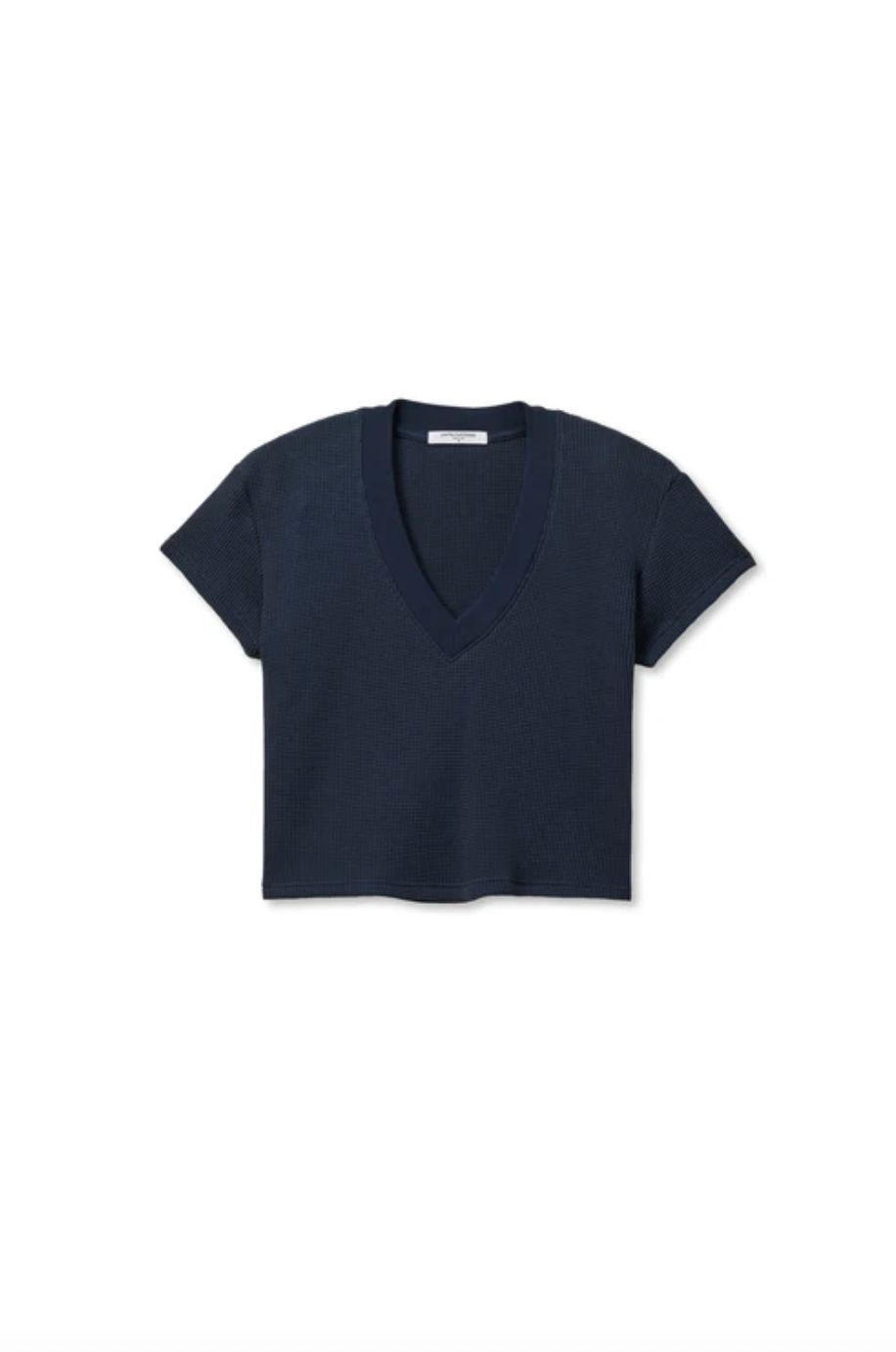 Perfect White Tee Jada Waffle Tee in Navy