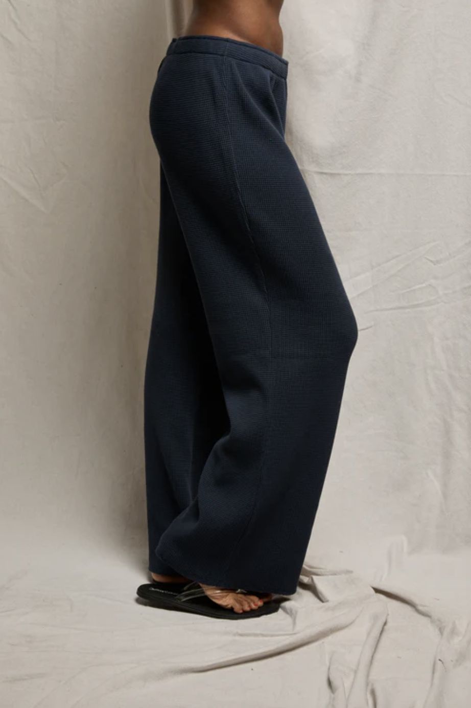 Perfect White Tee Shane Waffle Pants in Navy