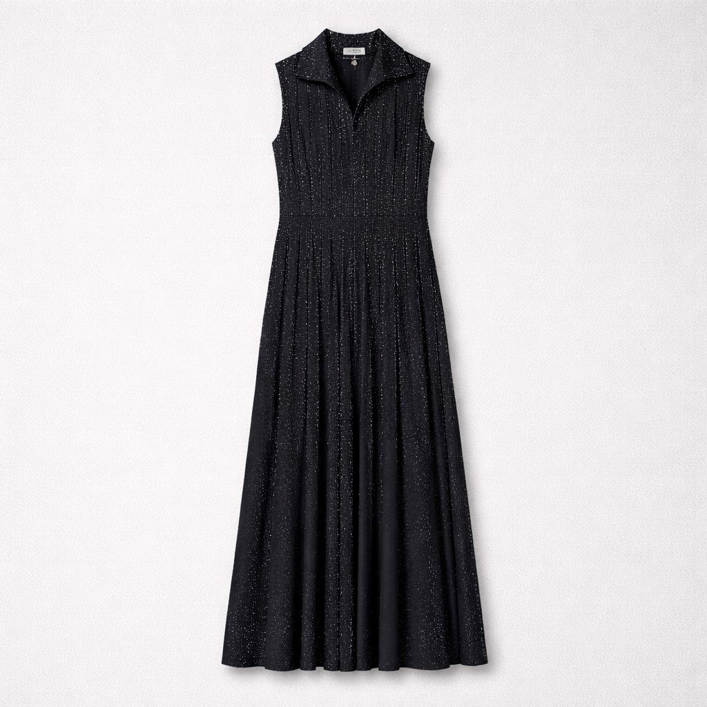 D. Exterior Black Sequin Dress