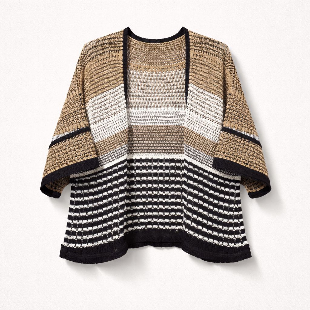 Tricot Chic Sheer Open Cardigan