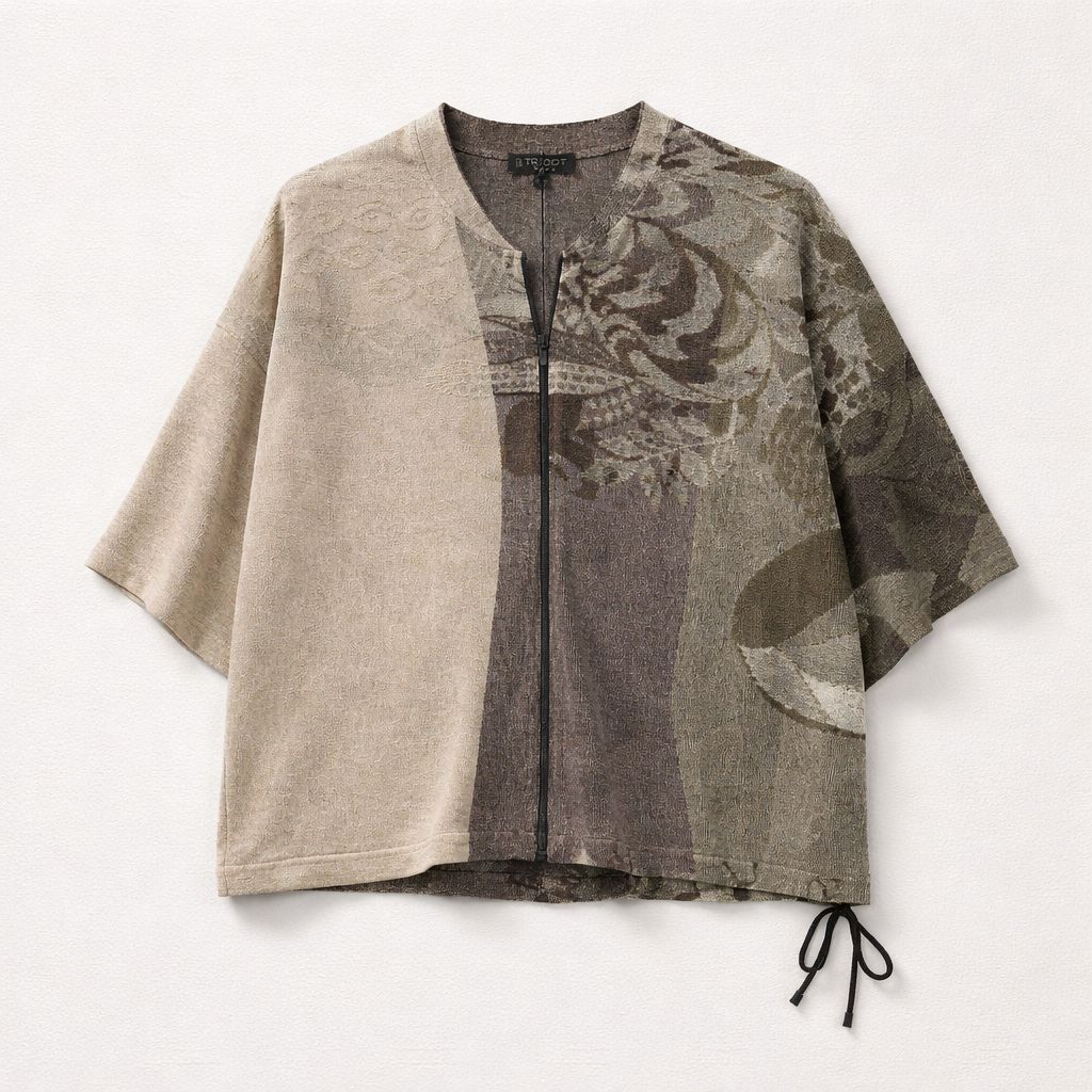 Tricot Chic Zip-Up Sweater
