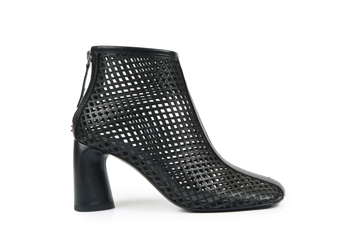 Halmanera Dotty Laser Cut Bootie, Color: Black, Size: 36