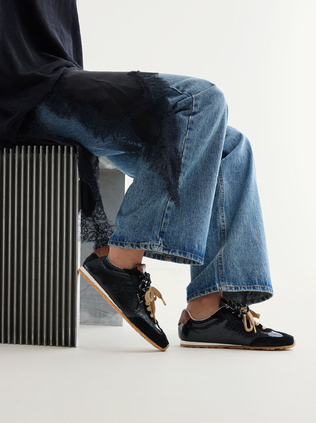 Nubikk Billy Lou Sneaker in Black