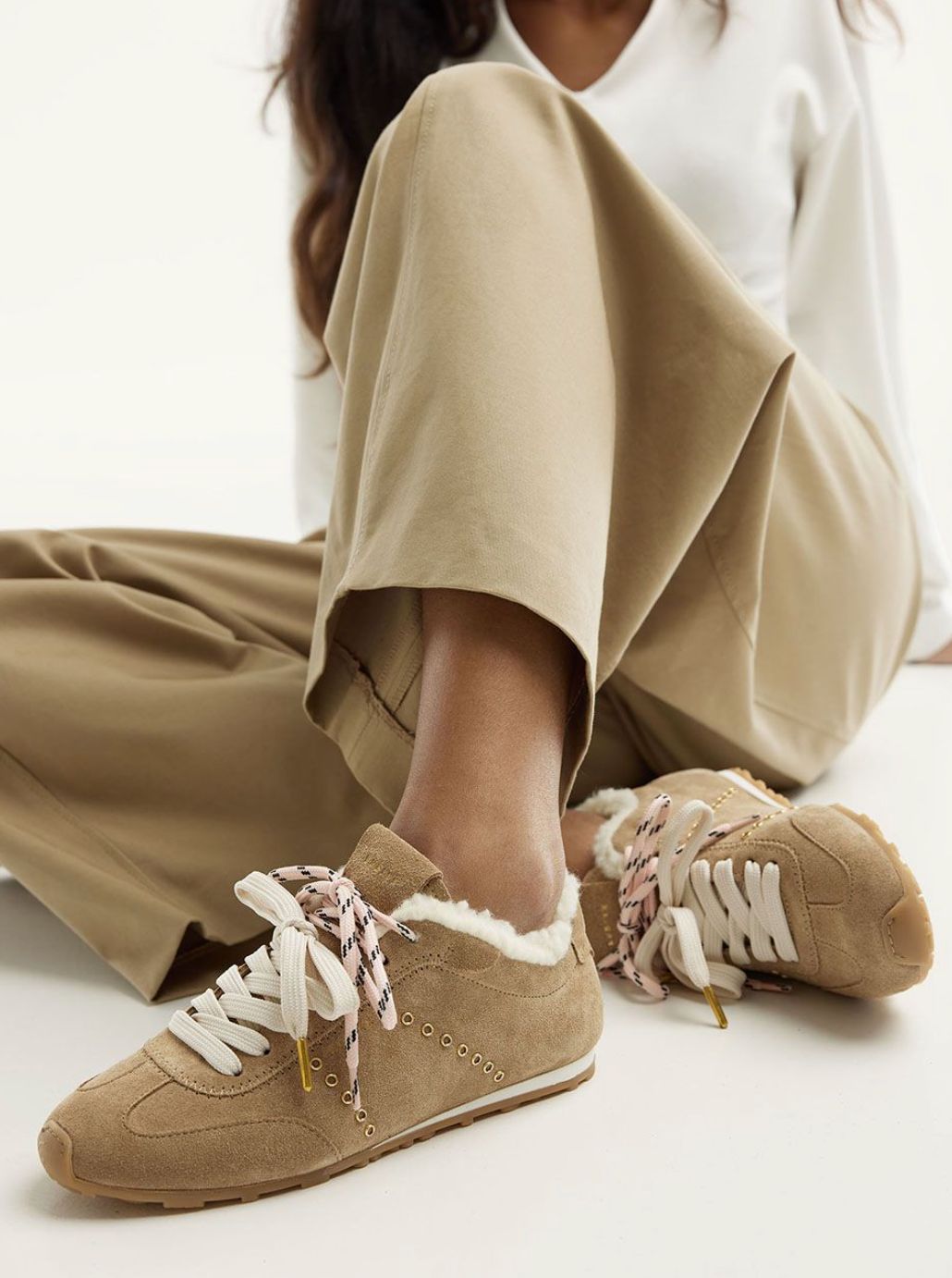 Nubikk Billy Lou Oak Suede Sneaker with Fur Lining
