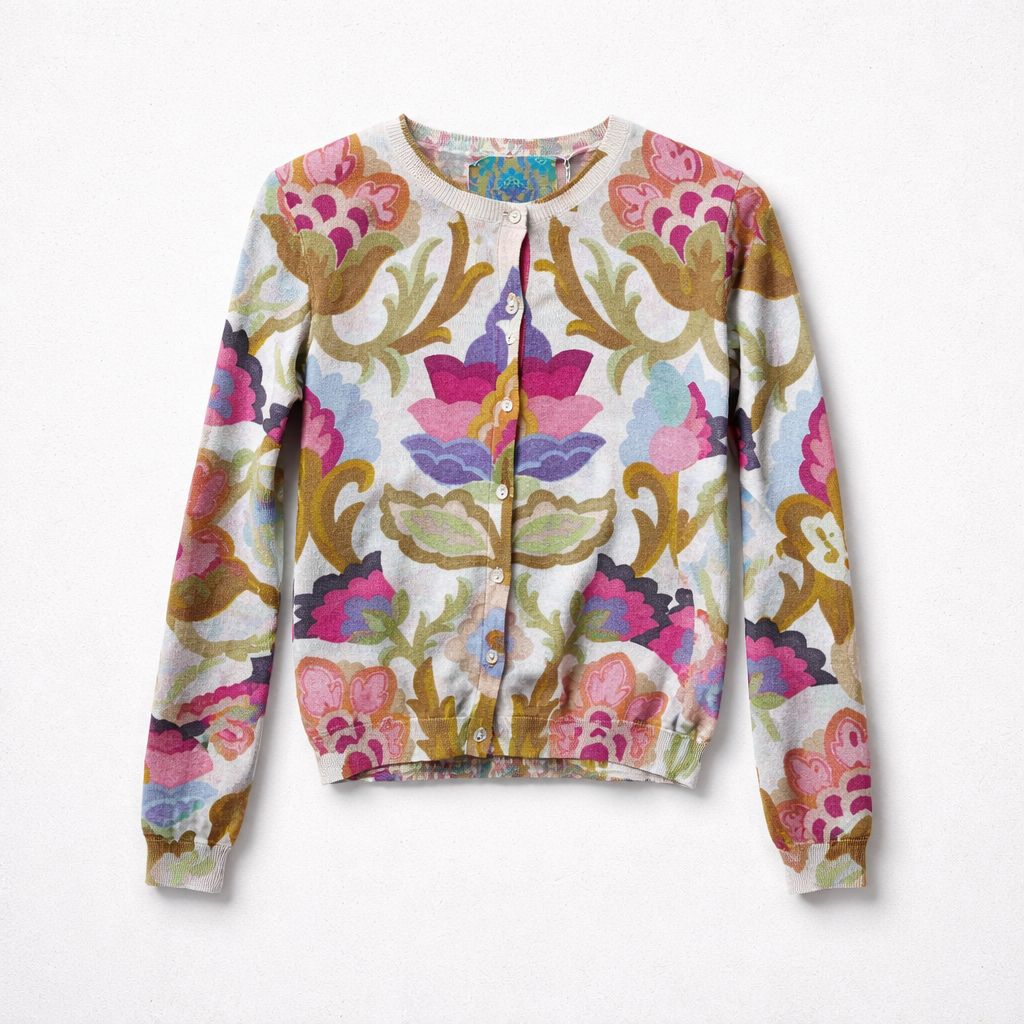 In Bed With You Wallpaper Print Reversible Cardigan