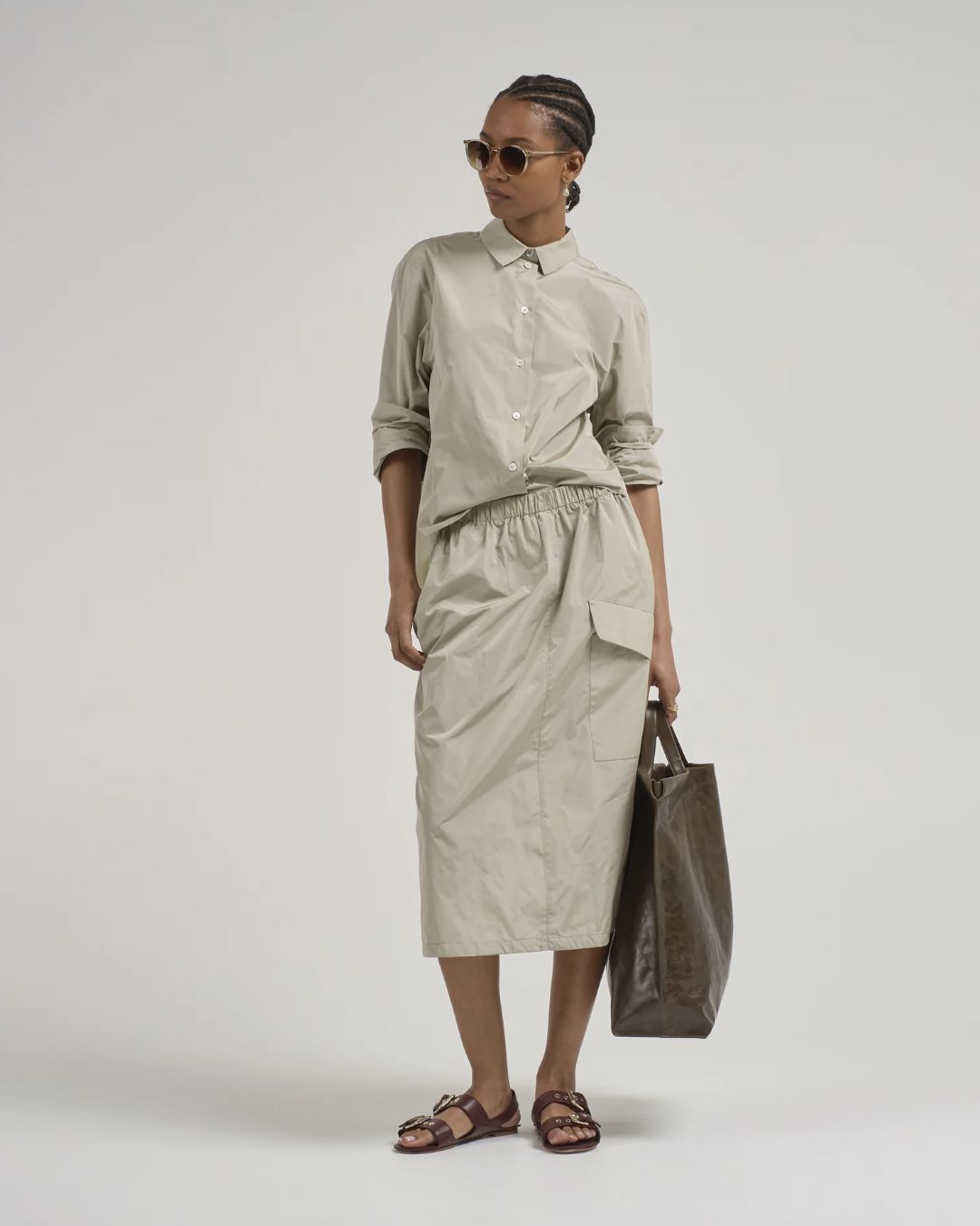 Uli Schneider Taffeta Midi Blouse