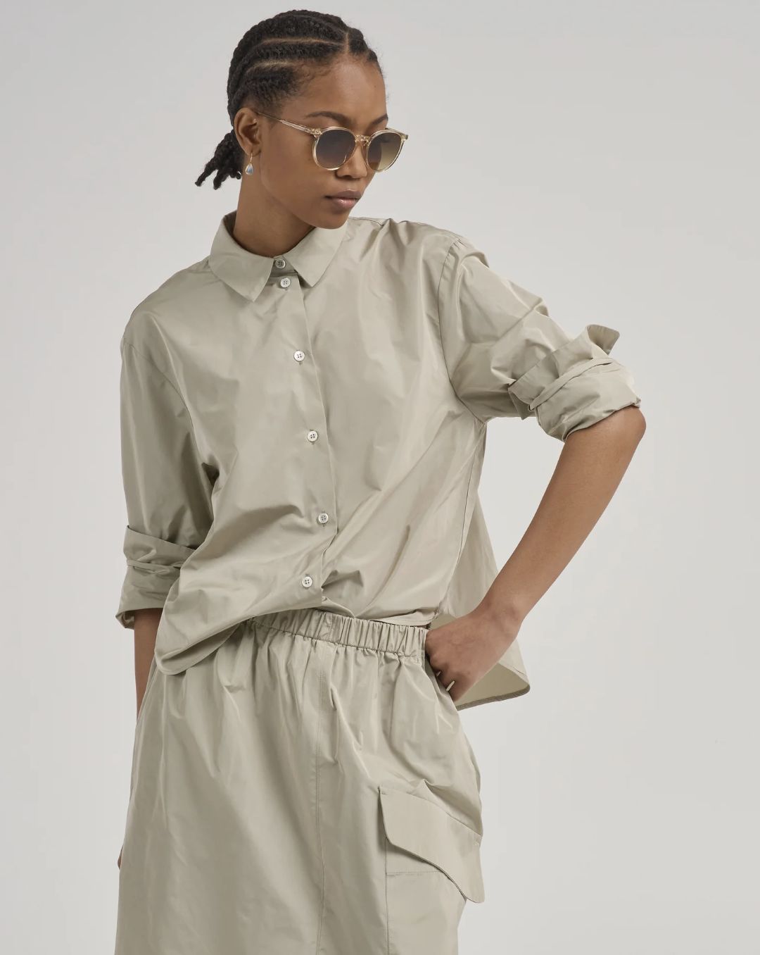 Uli Schneider Taffeta Midi Blouse