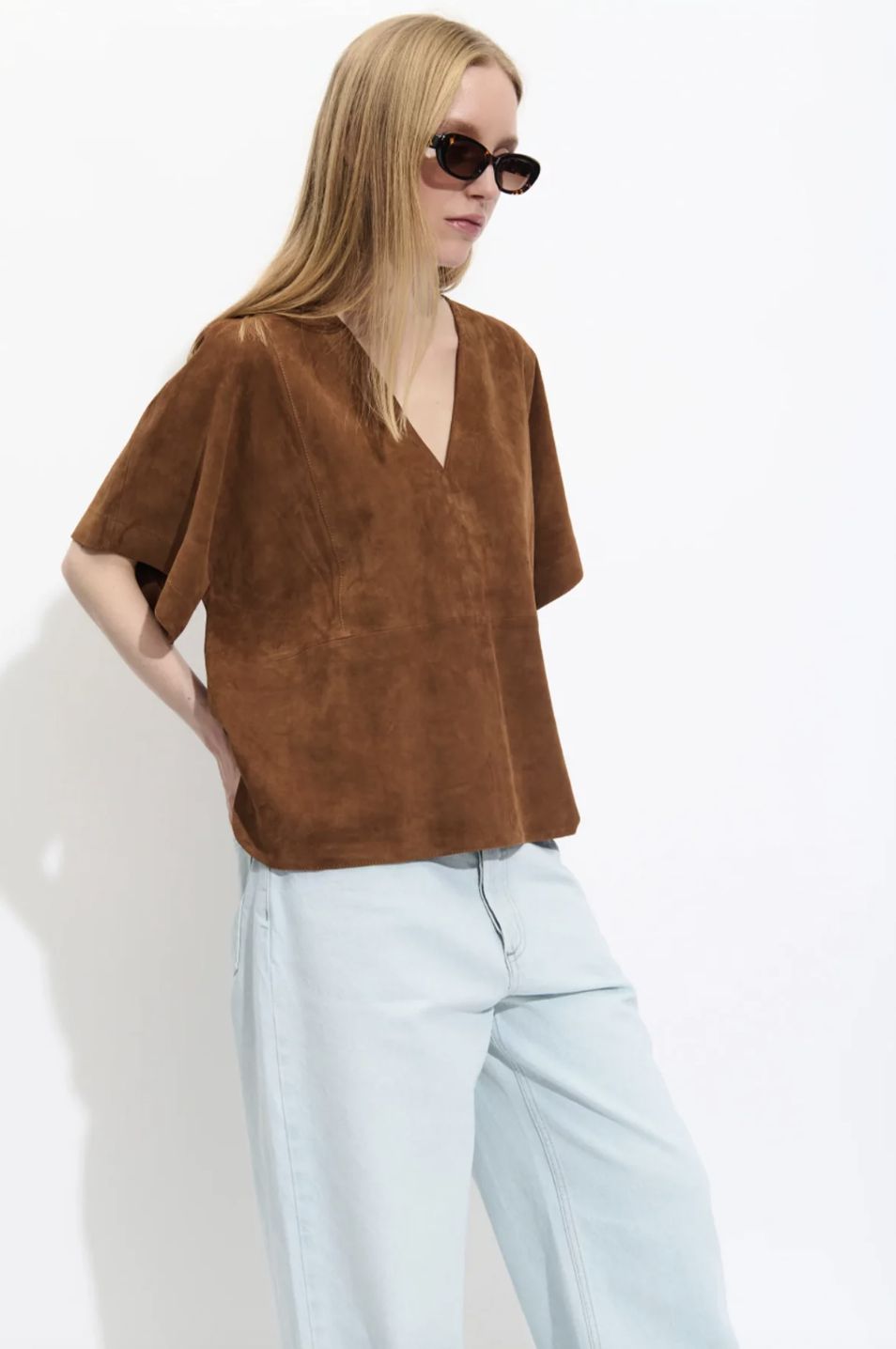 BellePiece Donatella Suede Top