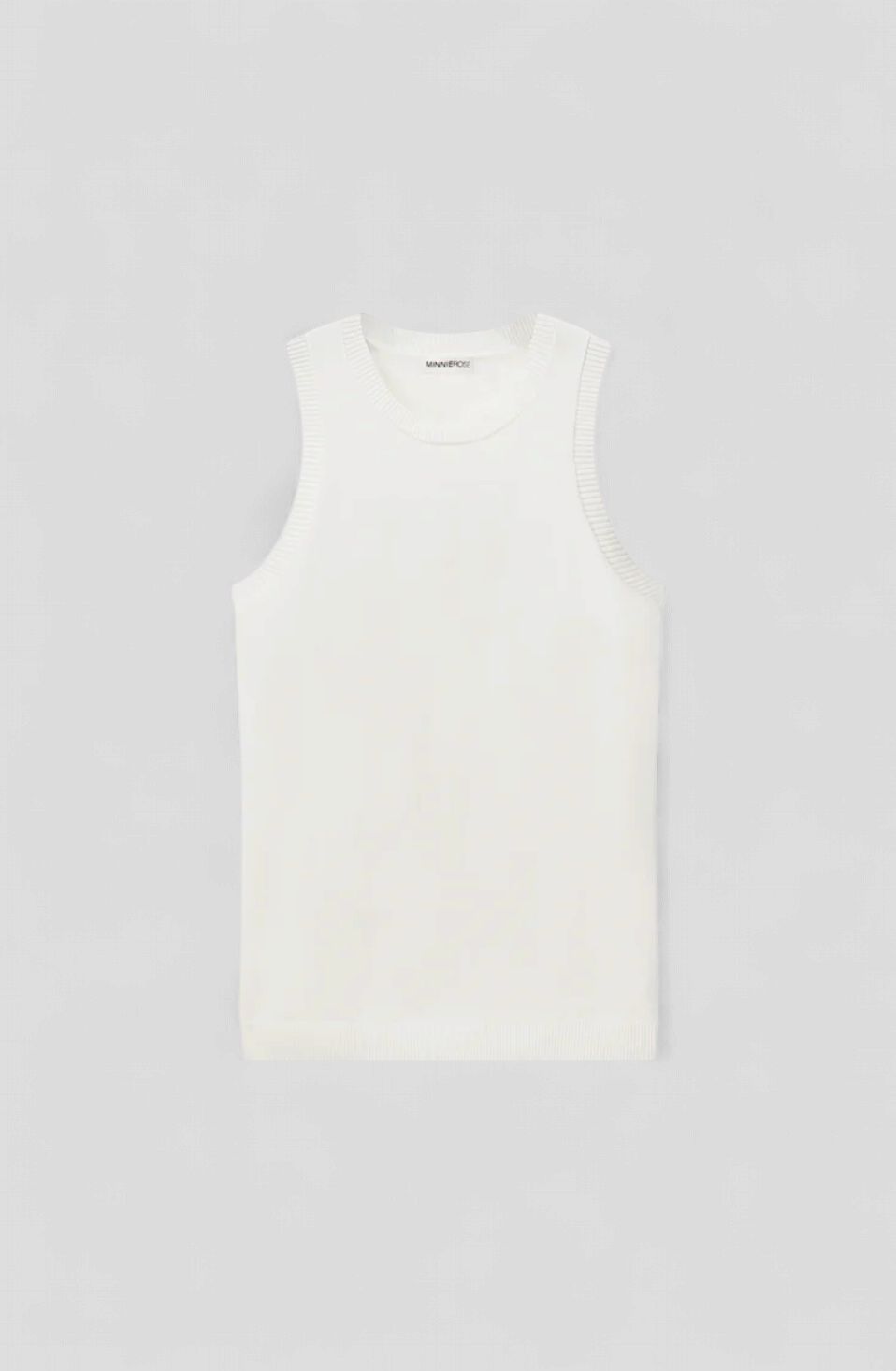 Minnie Rose Crew Tank in White