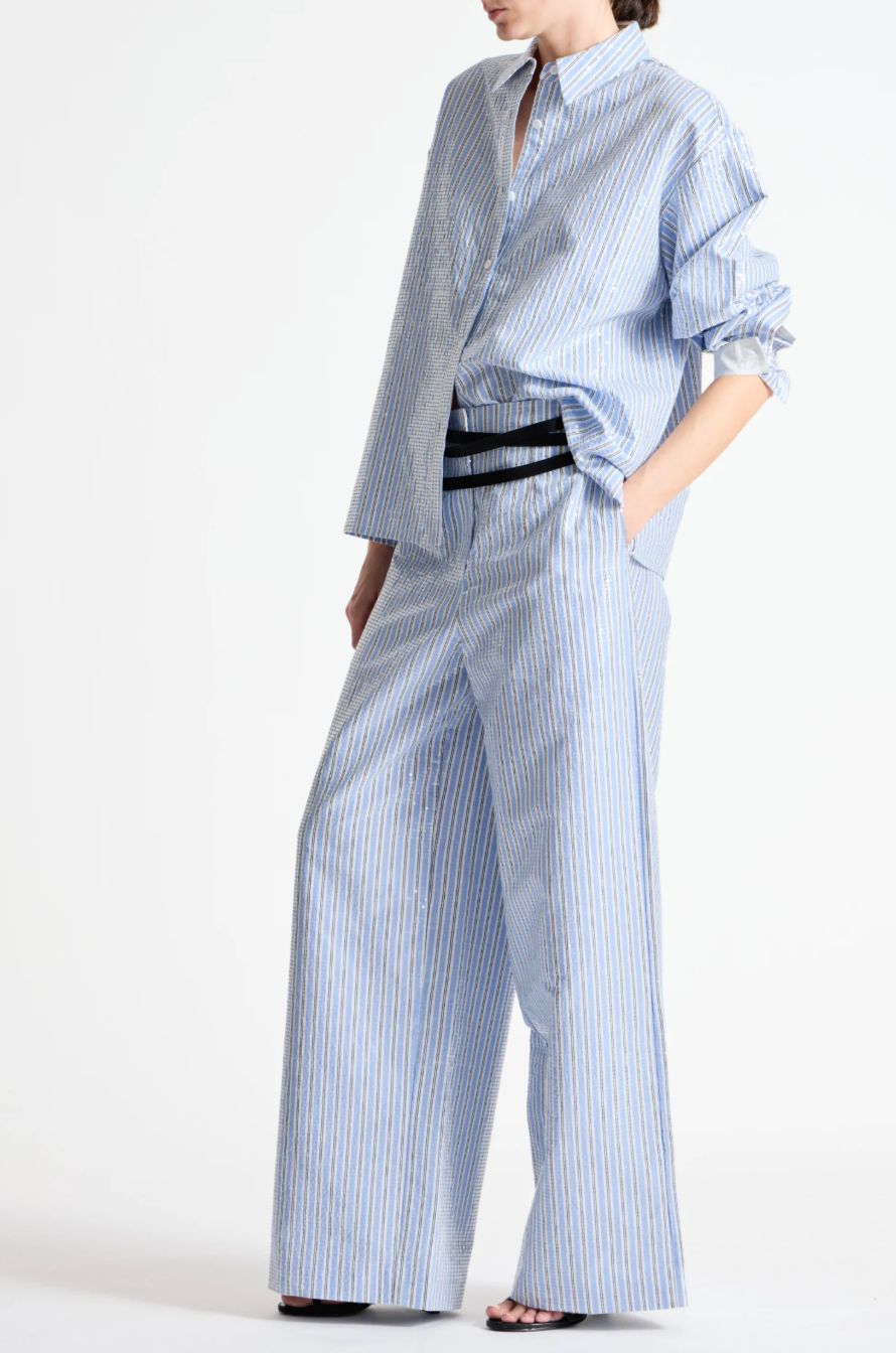 Saint Art Bradley Sequin Pinstripe Shirt