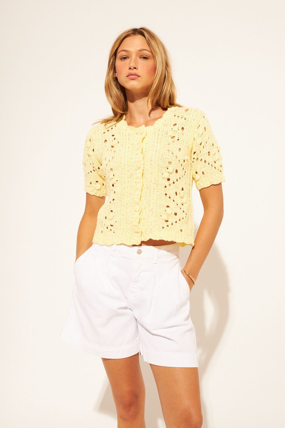 John &amp; Jenn Lorenzo Cardigan, Color: Limonda, Size: XS