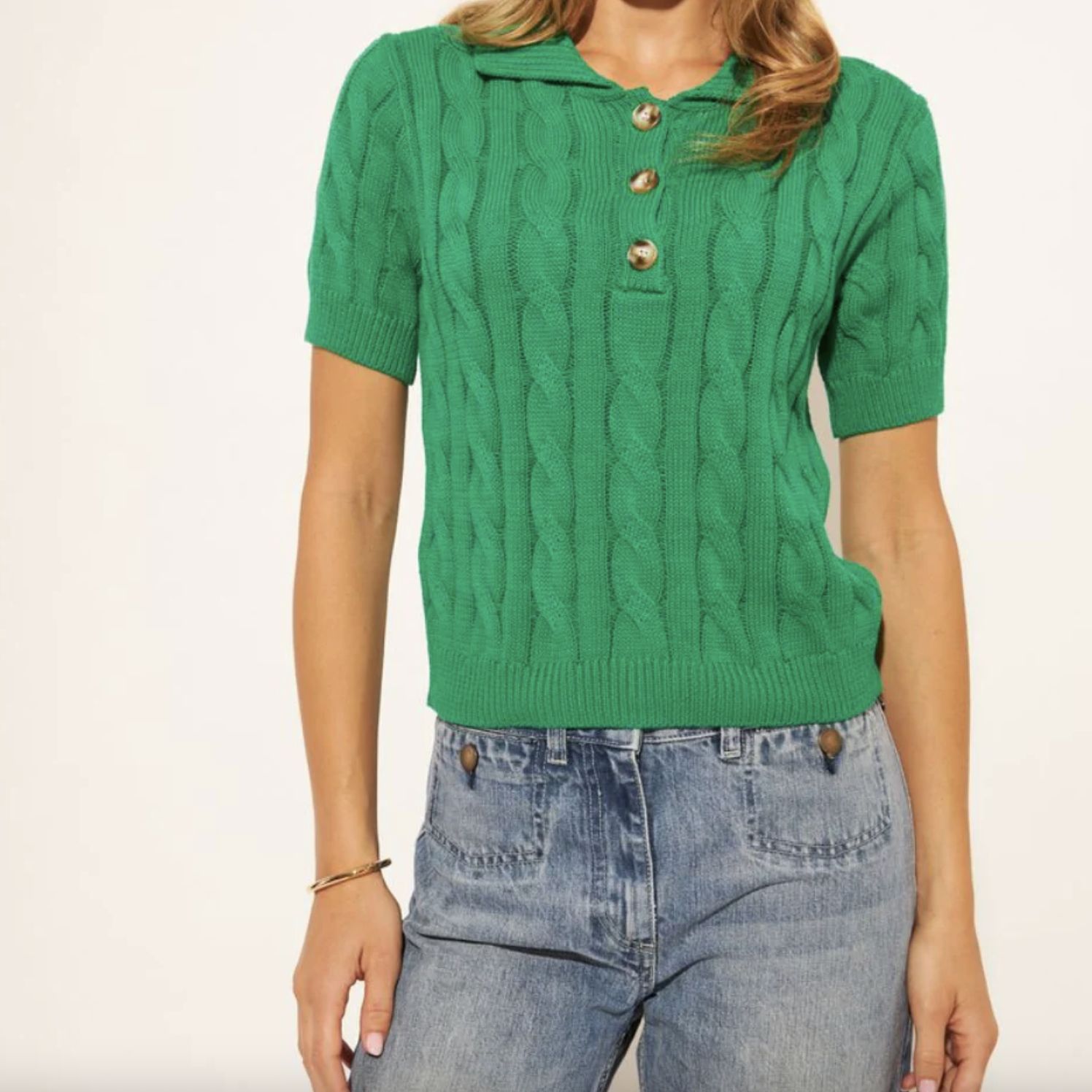 John &amp; Jenn Timmy Polo Sweater in Shamrock