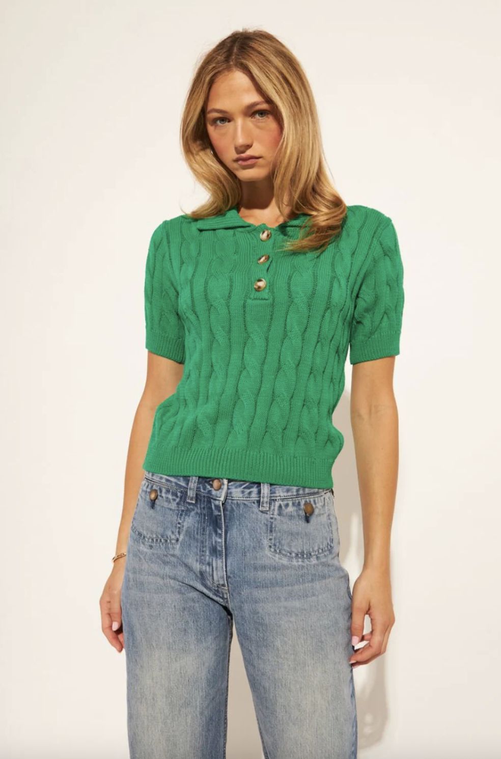 John &amp; Jenn Timmy Polo Sweater in Shamrock