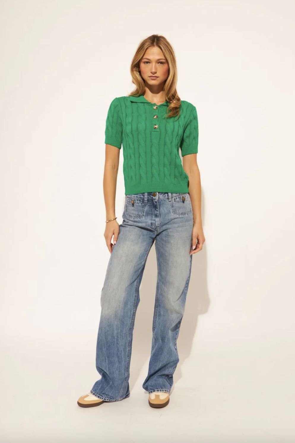 John &amp; Jenn Timmy Polo Sweater in Shamrock