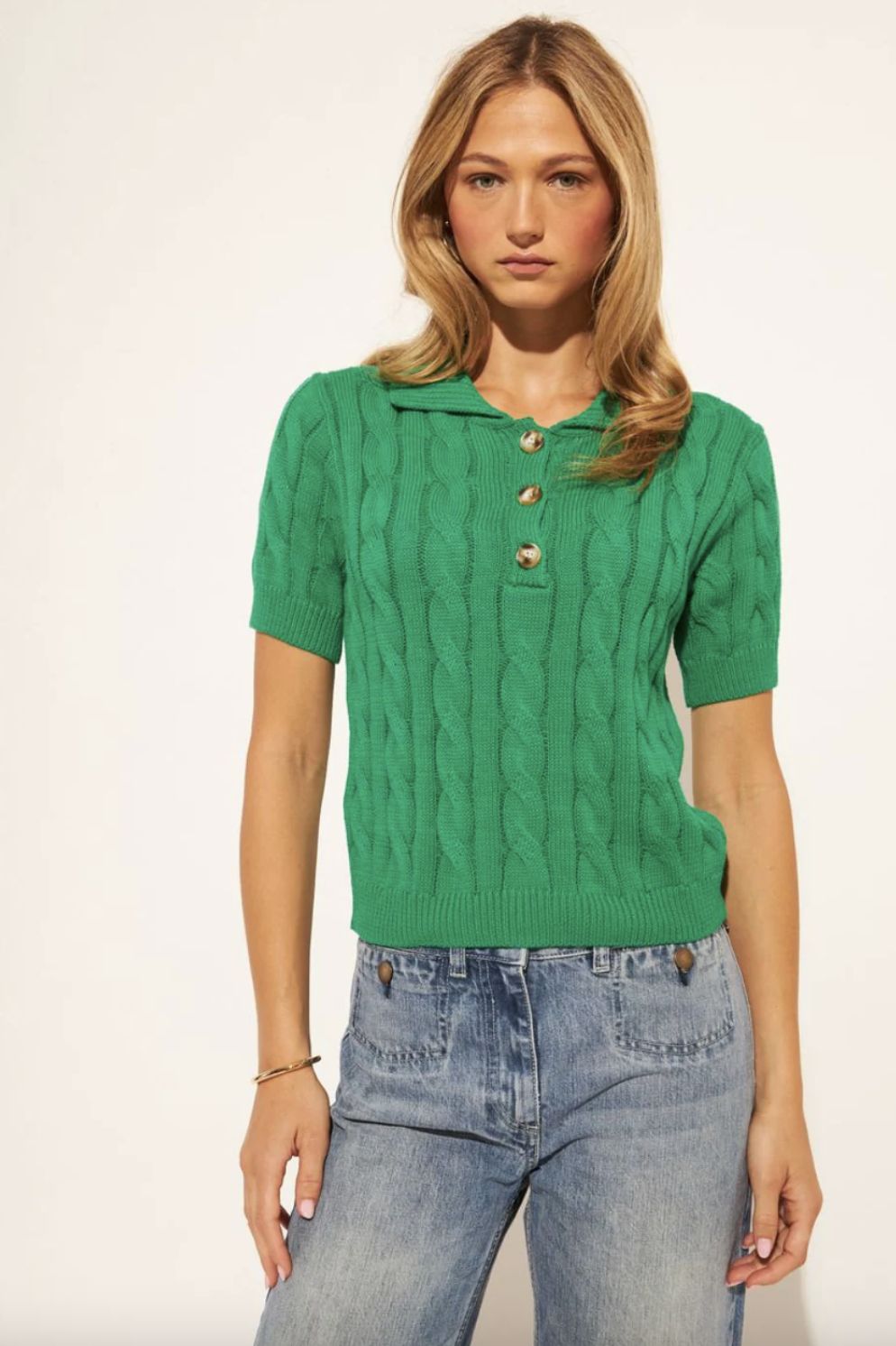 John &amp; Jenn Timmy Polo Sweater in Shamrock