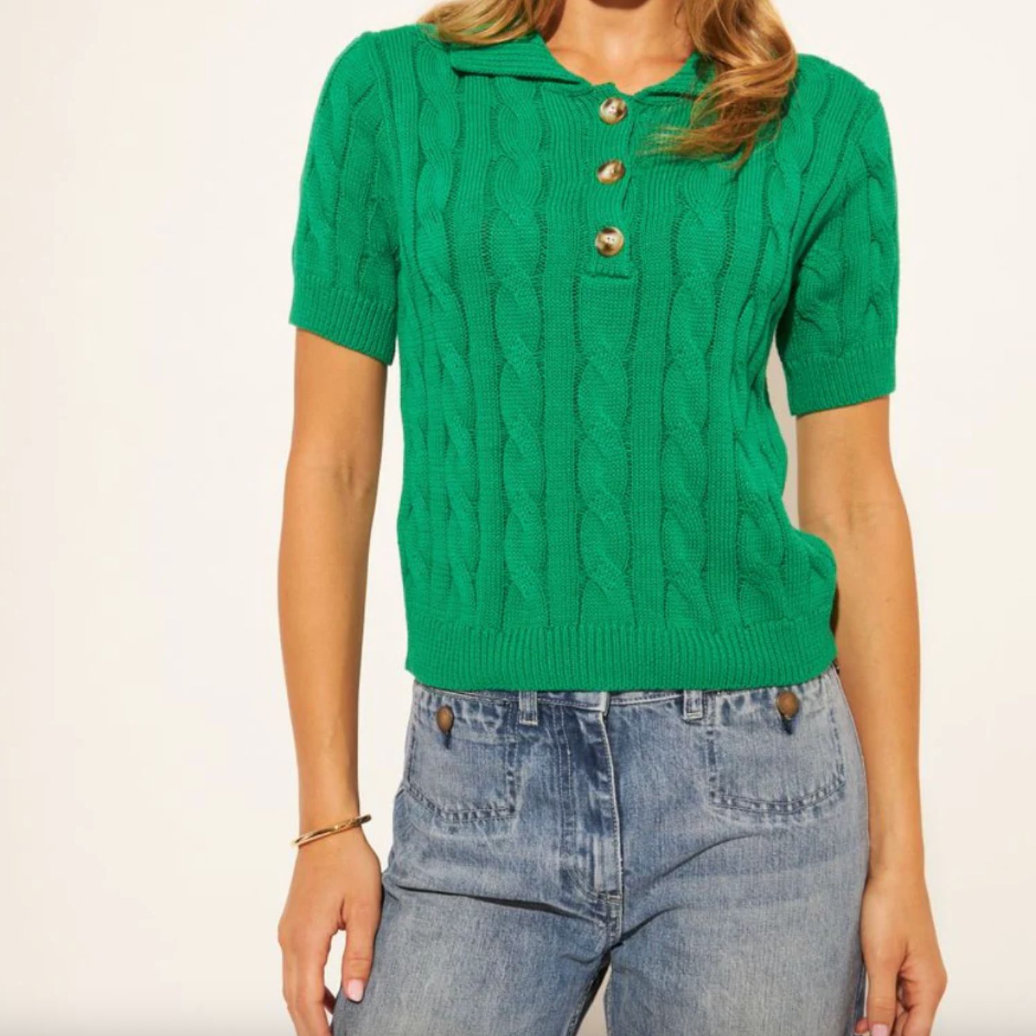 John &amp; Jenn Timmy Polo Sweater in Shamrock
