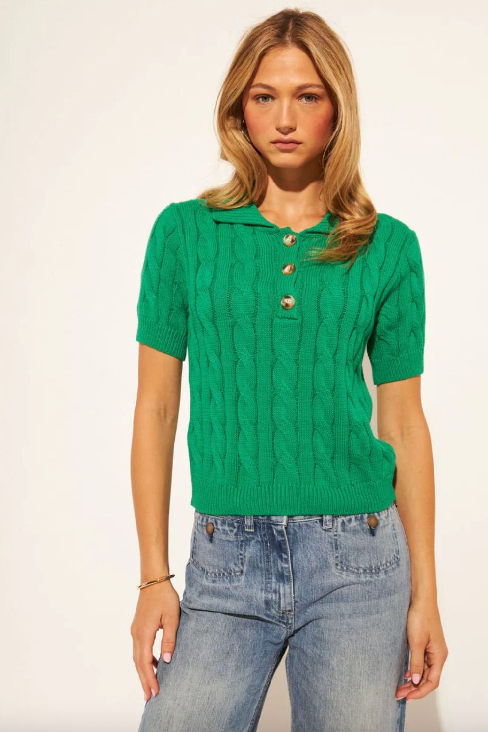 John &amp; Jenn Timmy Polo Sweater in Shamrock
