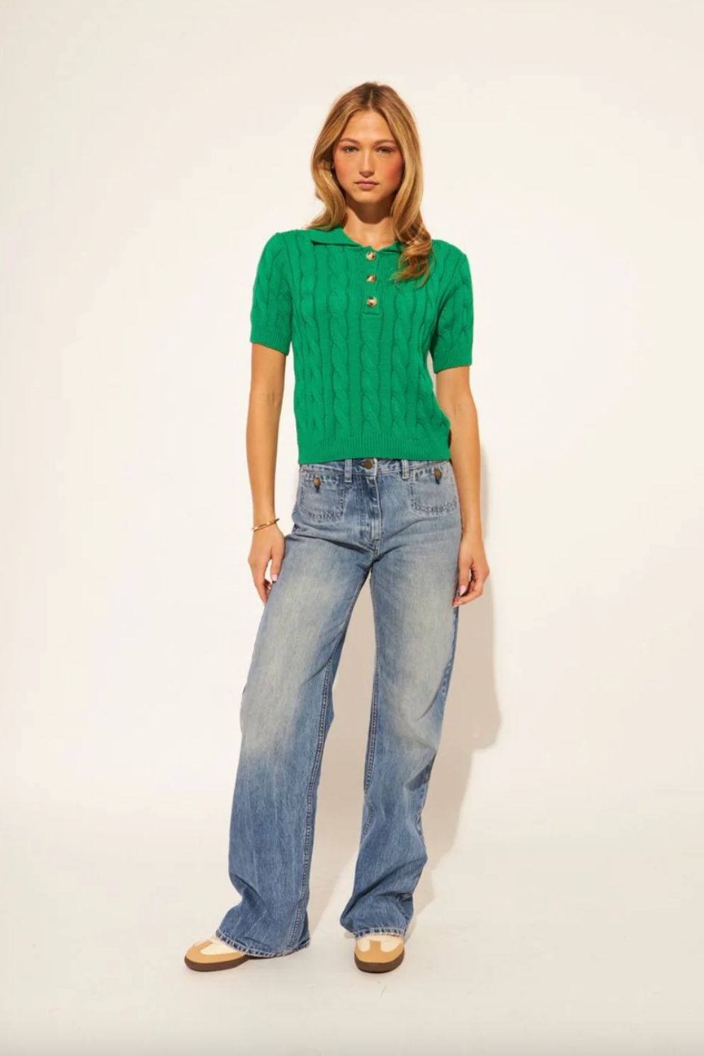 John &amp; Jenn Timmy Polo Sweater in Shamrock
