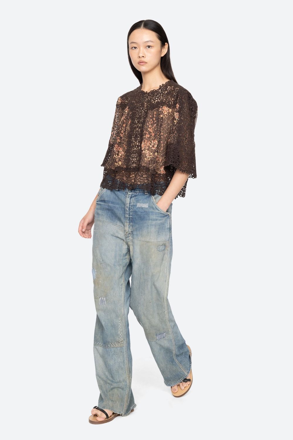 Sea-NY Luisa Top, Color: Brown, Size: XS