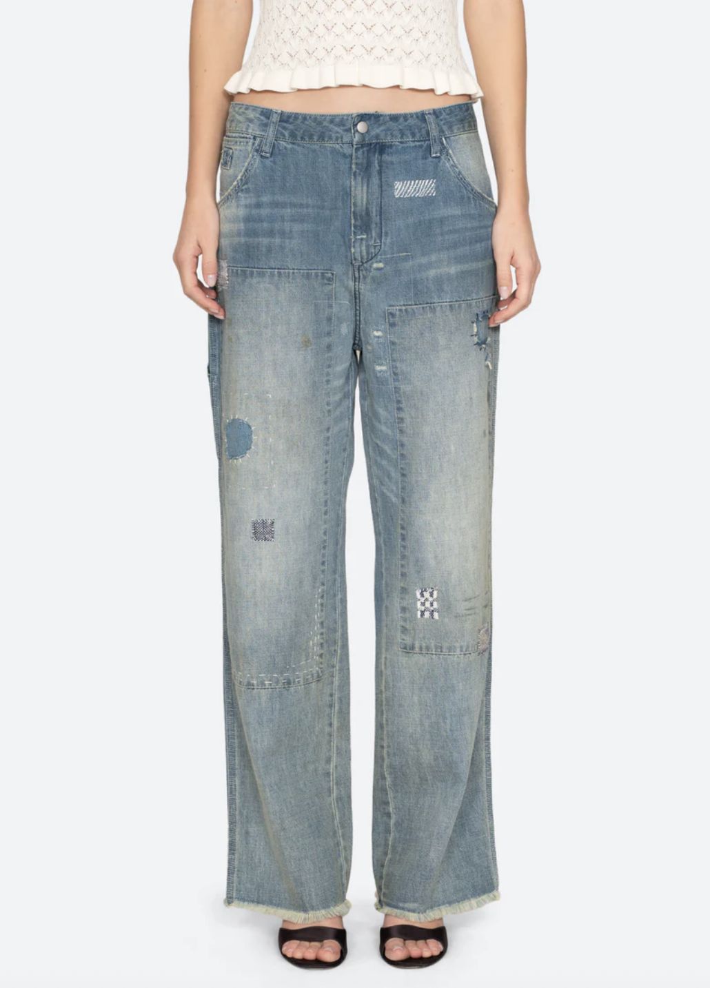 Sea-NY Claira Mended Jeans