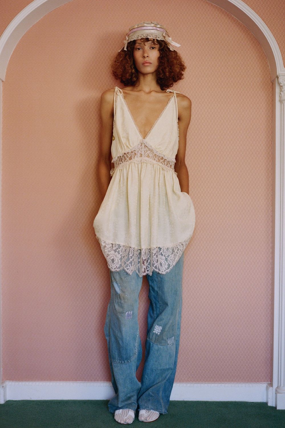 Sea-NY Claira Mended Jeans, Color: Blue, Size: 2